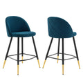 Cordial Fabric Counter Stools Set of 2