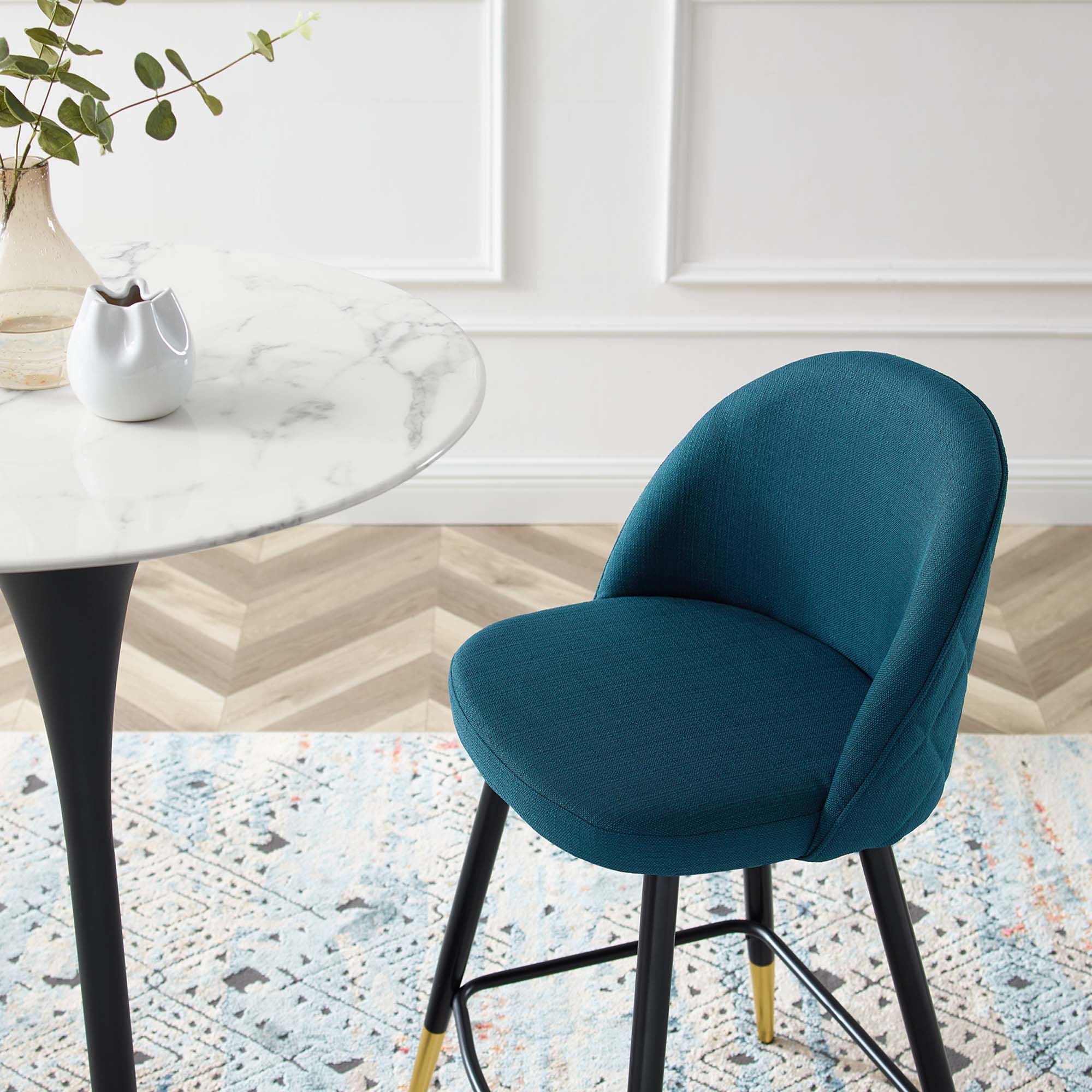 Cordial Fabric Counter Stools Set of 2
