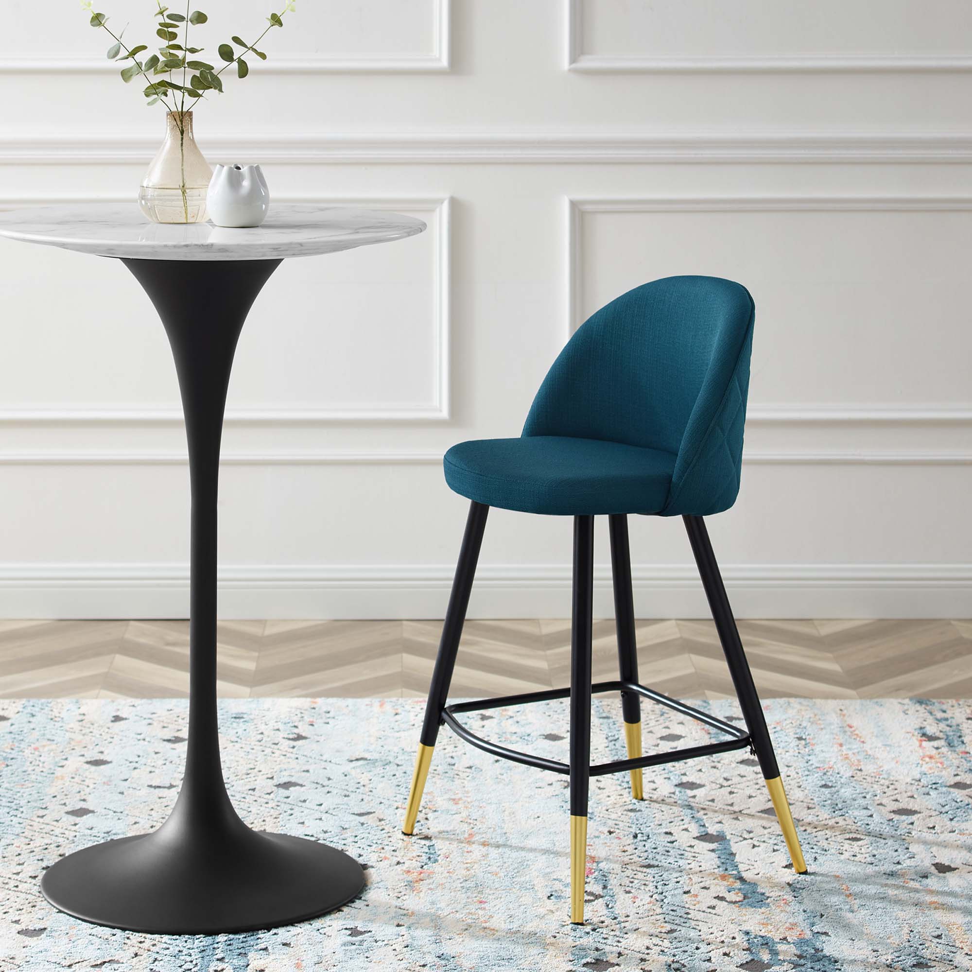 Cordial Fabric Counter Stools Set of 2