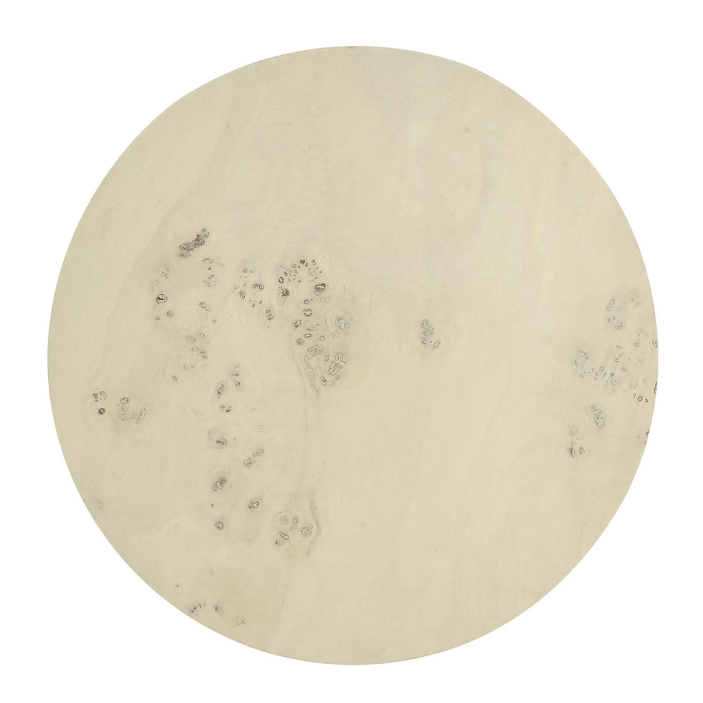 Cosmos 16" Round Burl Wood Side Table