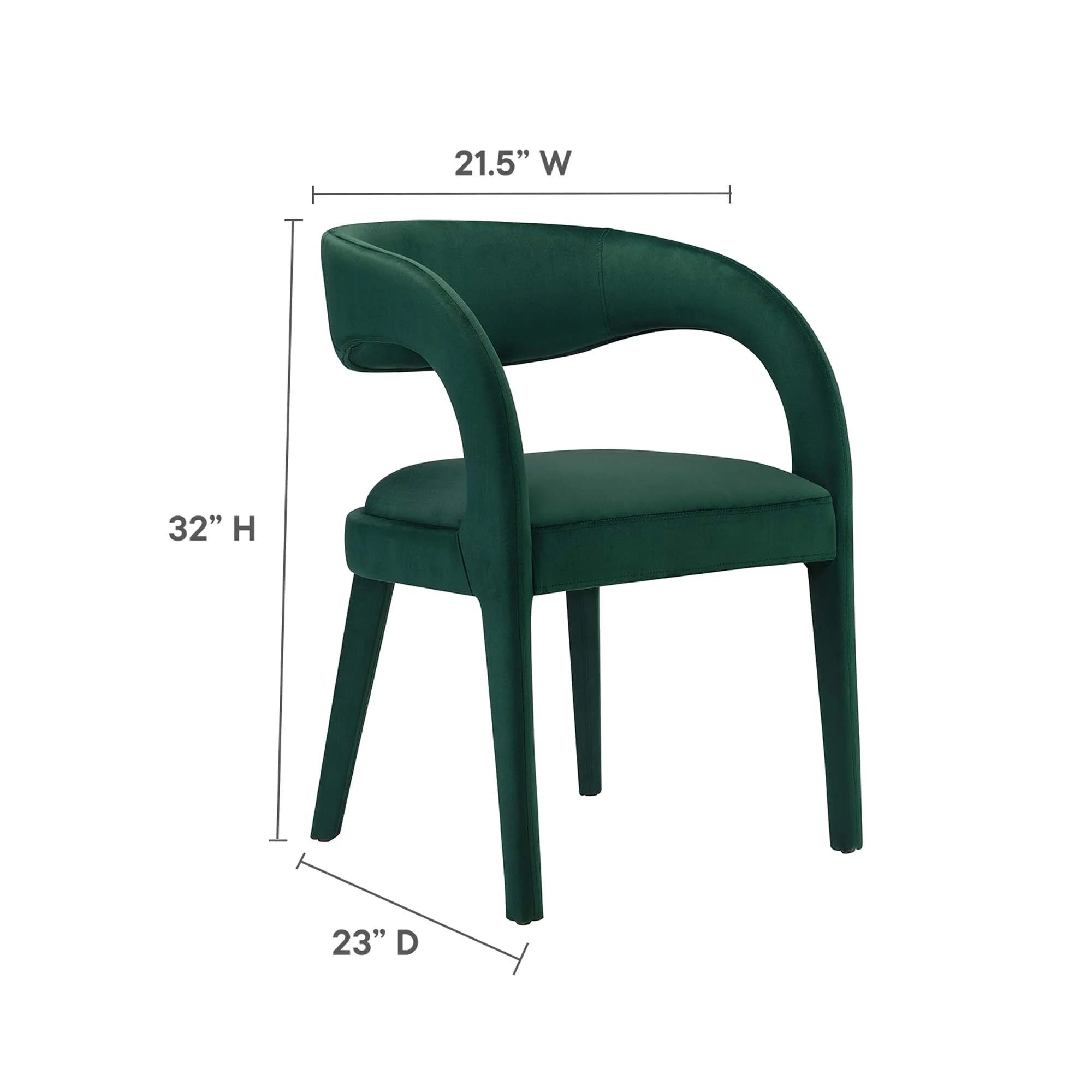 Pinnacle Performance Velvet Dining Chair Set of 2