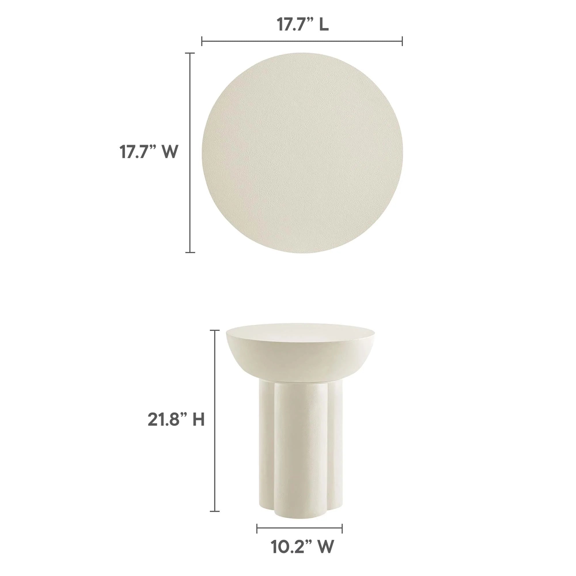 Caspian Round Concrete Side Table