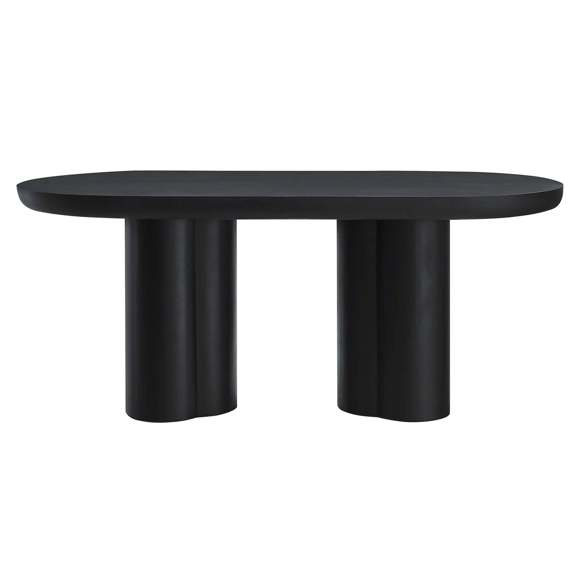 Mesa de comedor ovalada de hormigón Caspian de 183 cm