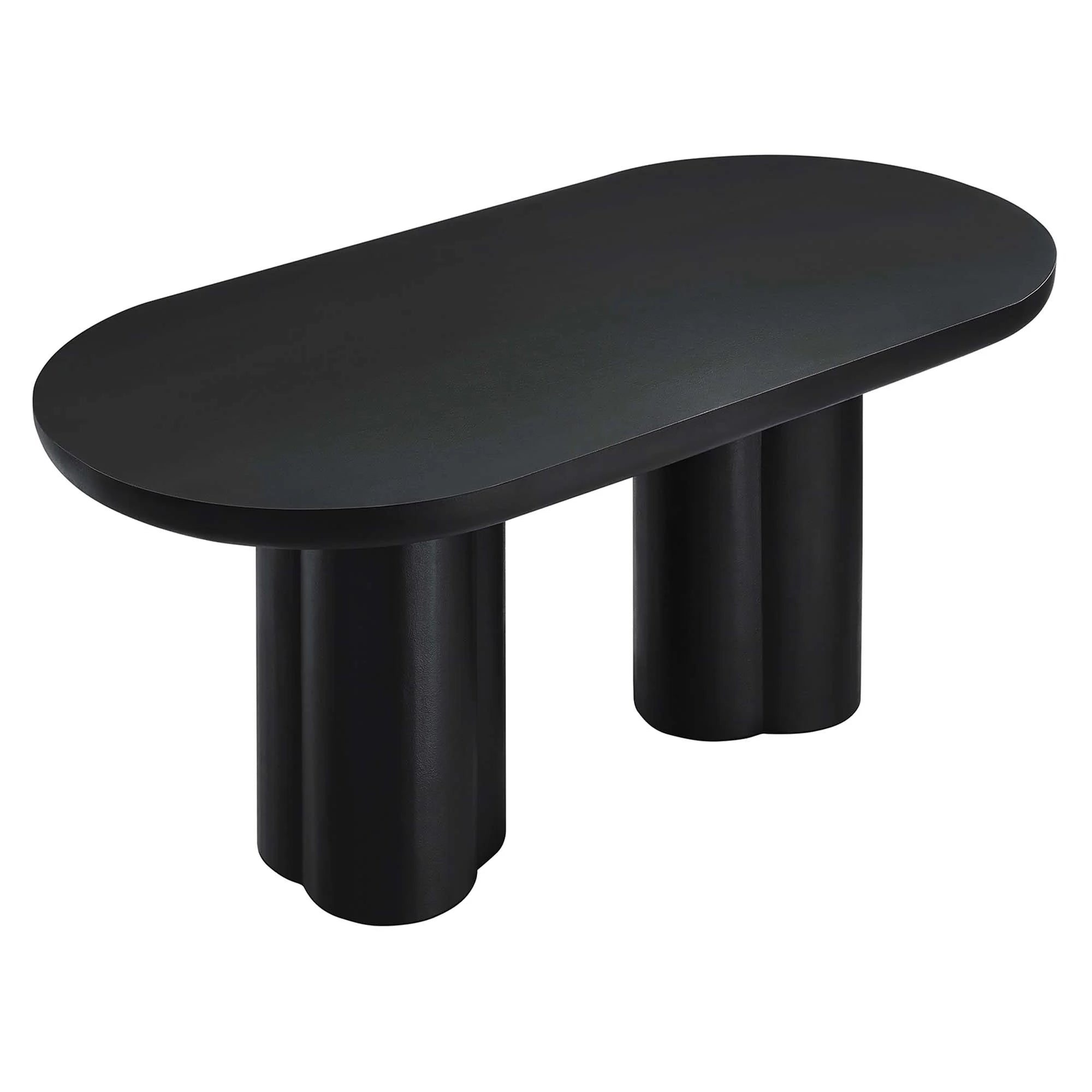 Mesa de comedor ovalada de hormigón Caspian de 183 cm