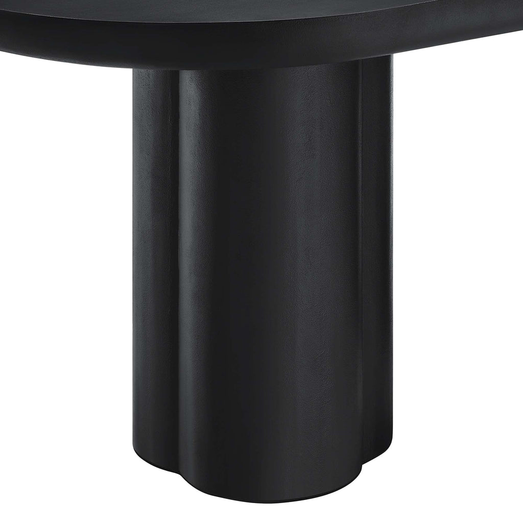 Mesa de comedor ovalada de hormigón Caspian de 183 cm