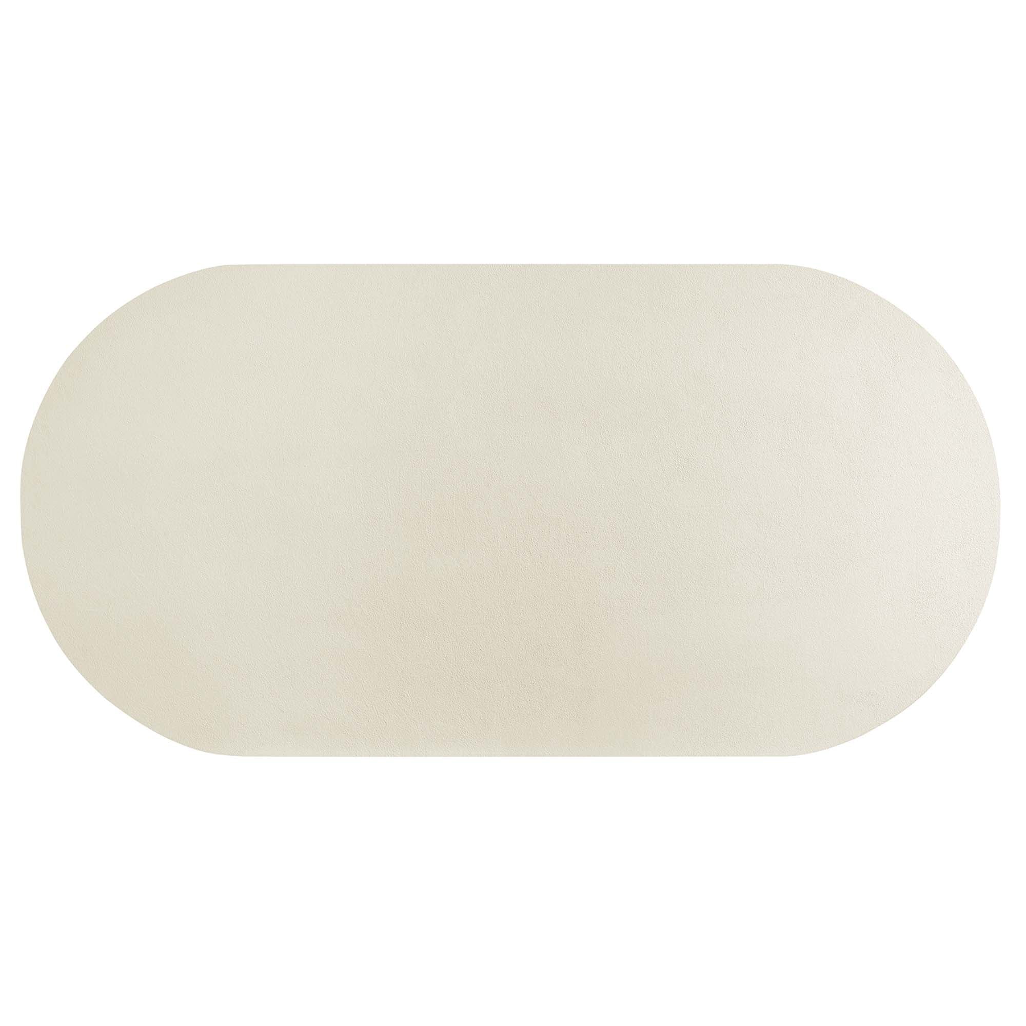 Mesa de comedor ovalada de hormigón Caspian de 183 cm