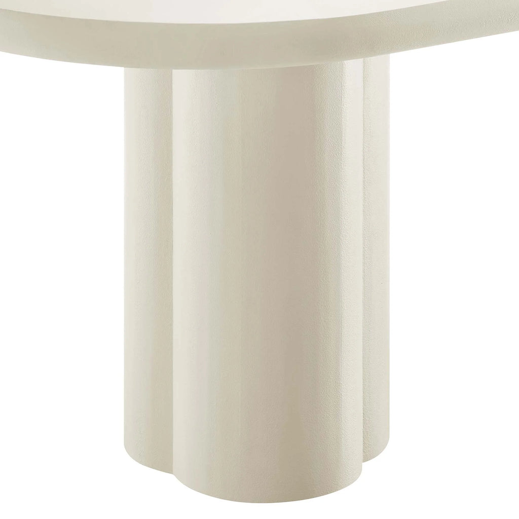 Mesa de comedor ovalada de hormigón Caspian de 183 cm