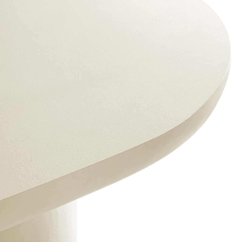 Mesa de comedor ovalada de hormigón Caspian de 183 cm