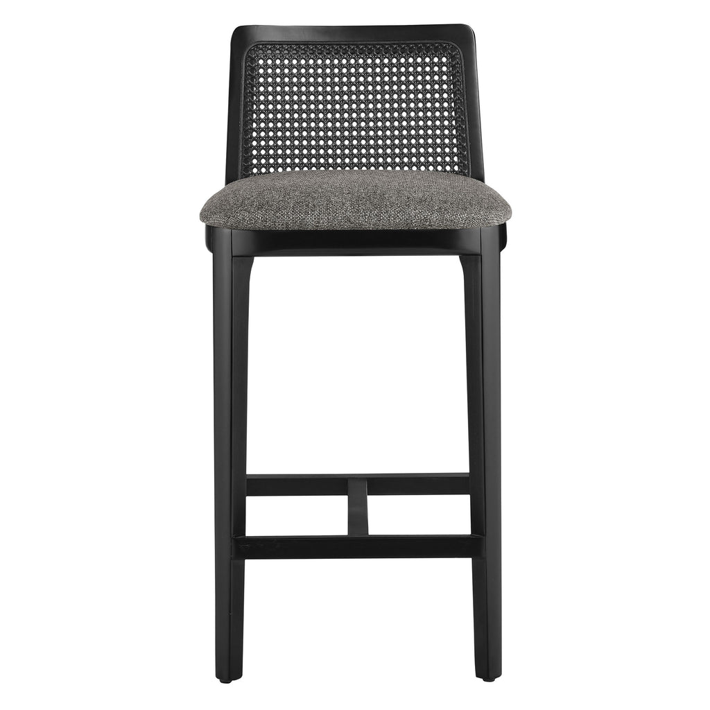 Monarch Wood and Rattan Counter Stool