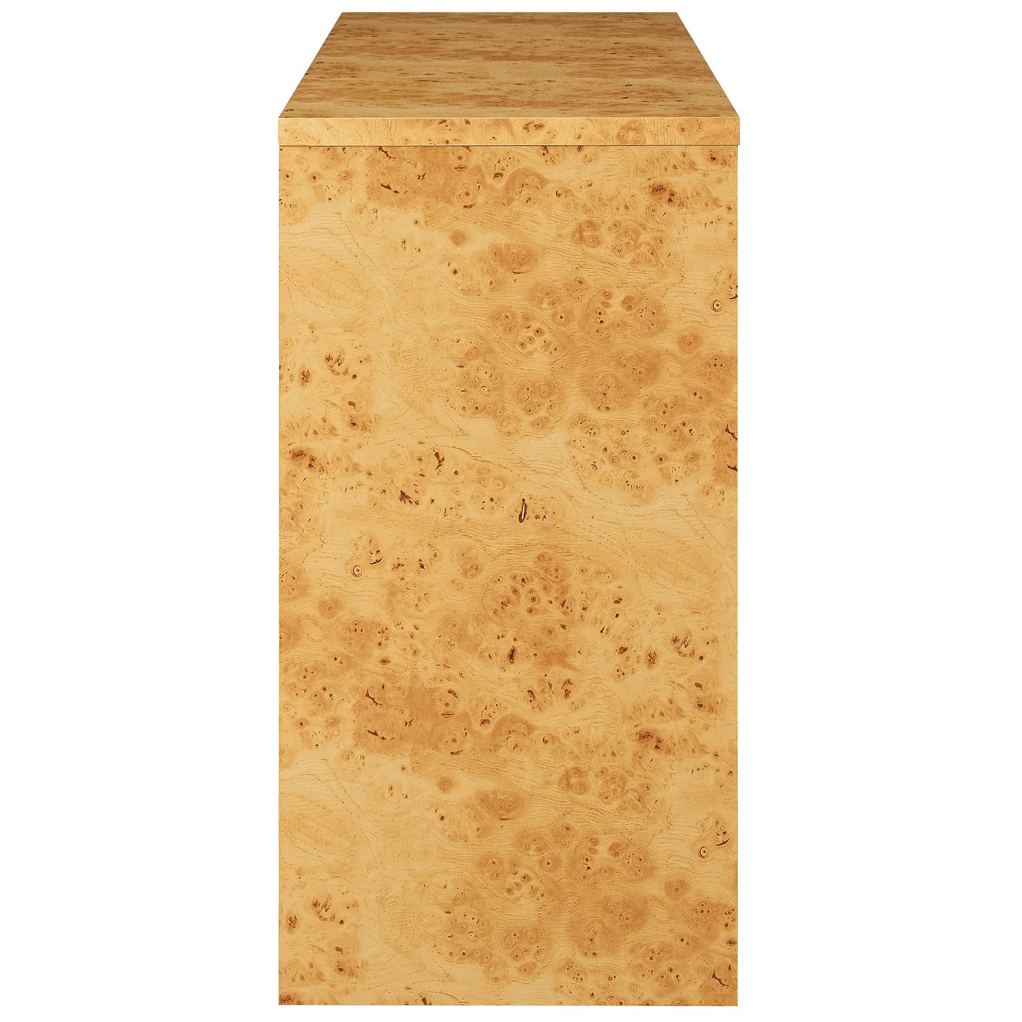 Hudson 2-Drawer Burl Wood Console Table
