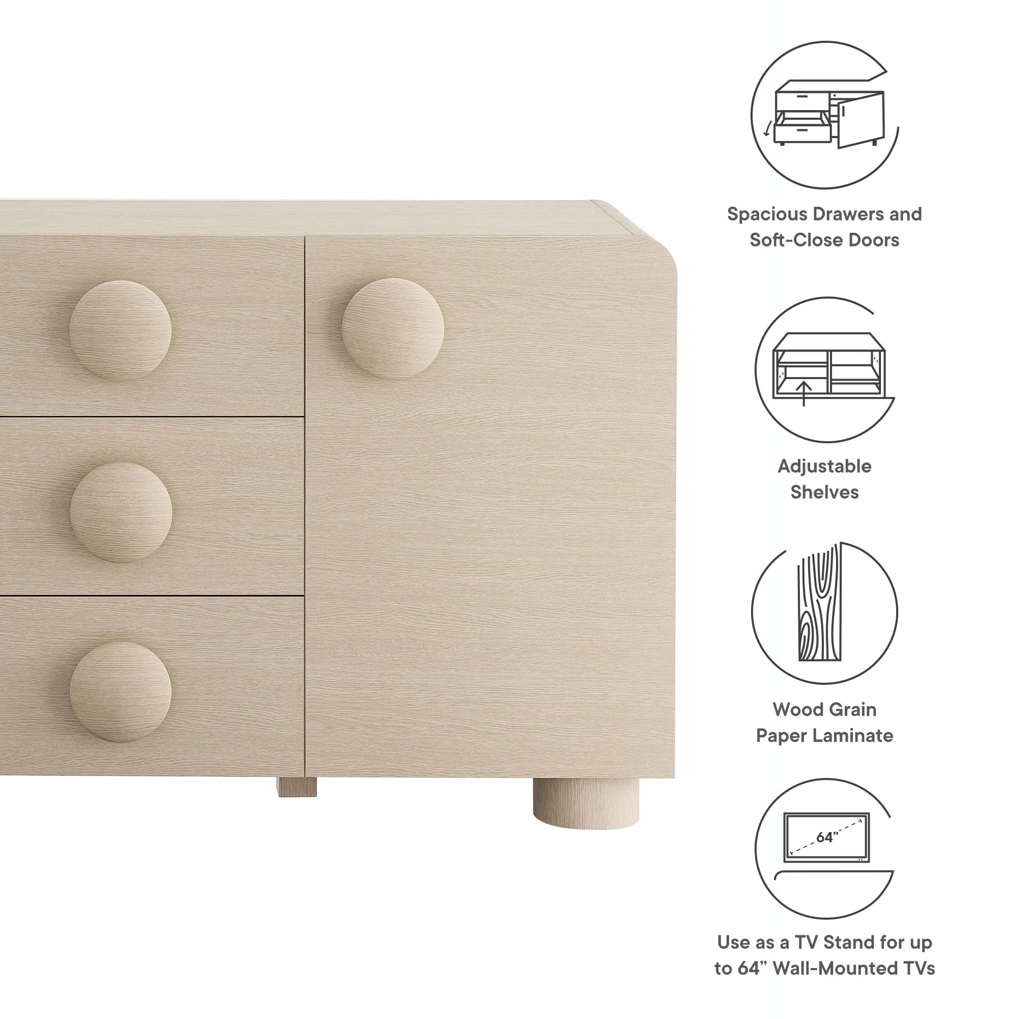 Sonnet 57" Sideboard Storage