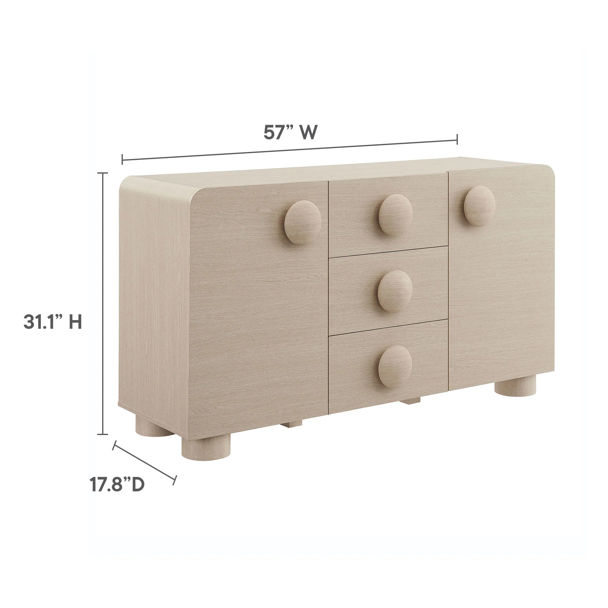 Sonnet 57" Sideboard Storage