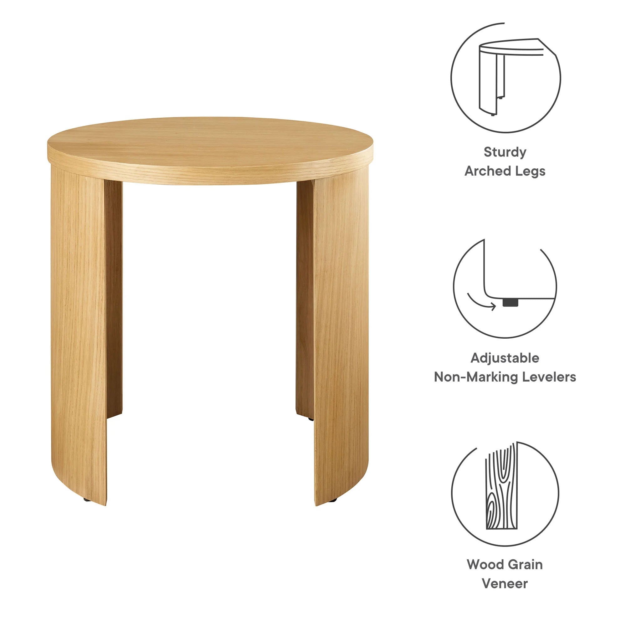 Aspect Round Wood End Table