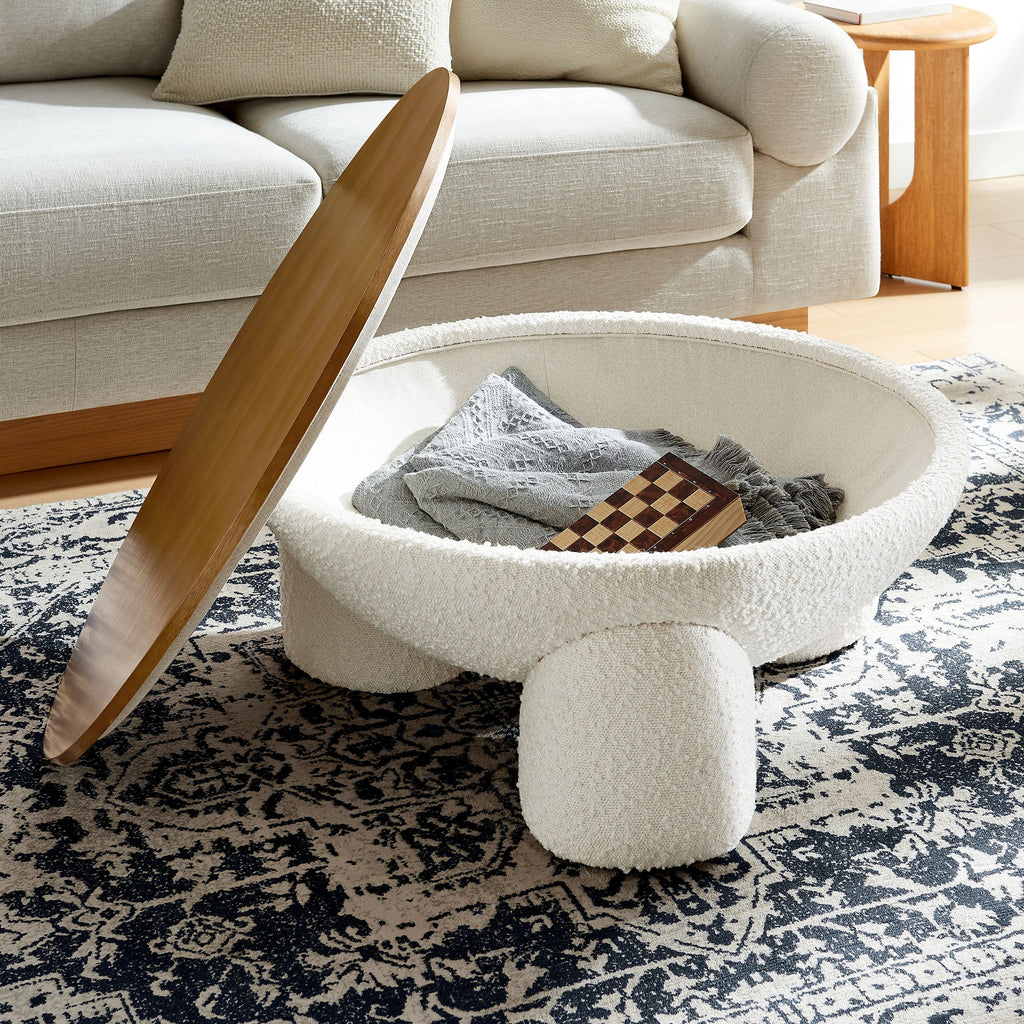 Upholstered Storage Coffee Table