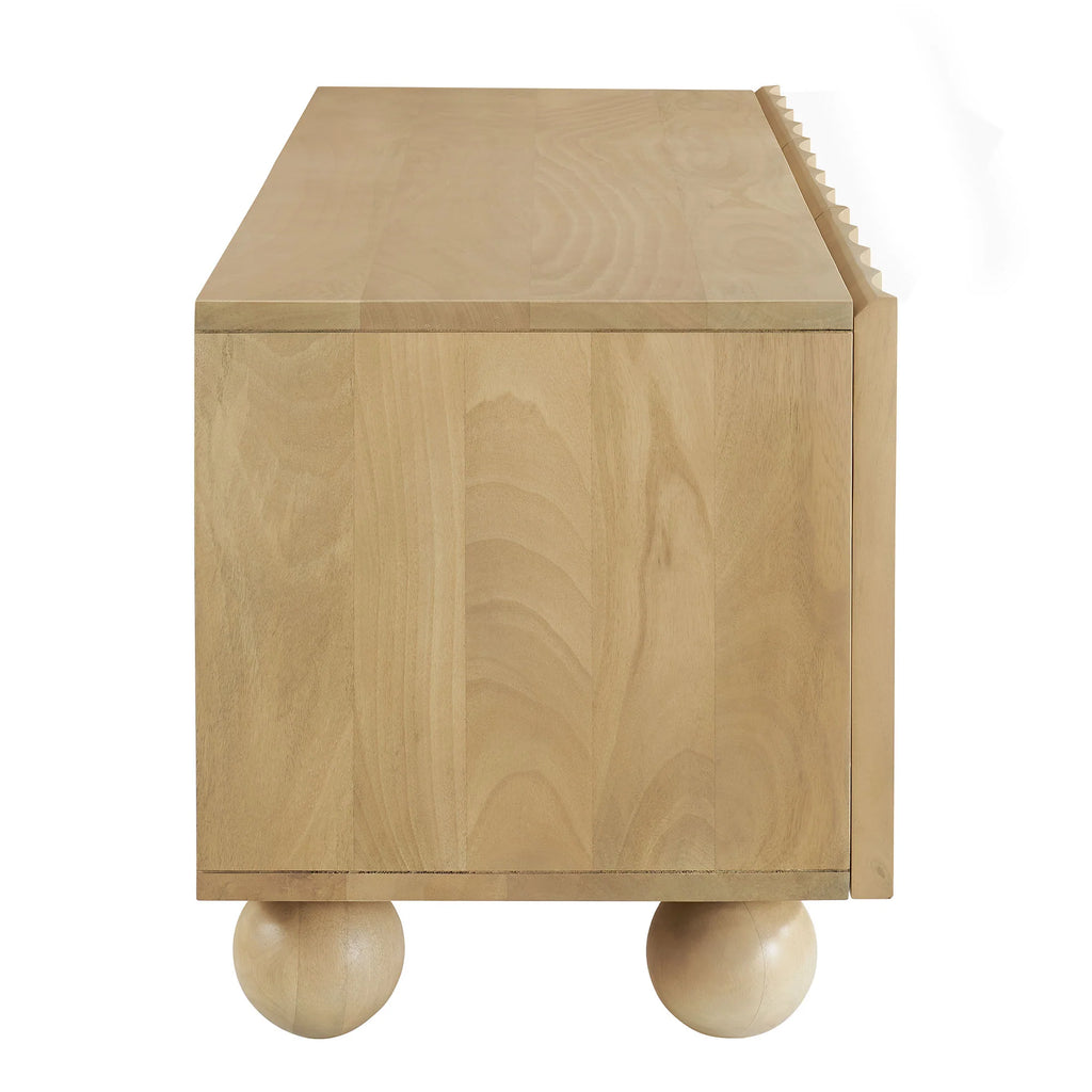 Sorren Scalloped Wood TV Stand