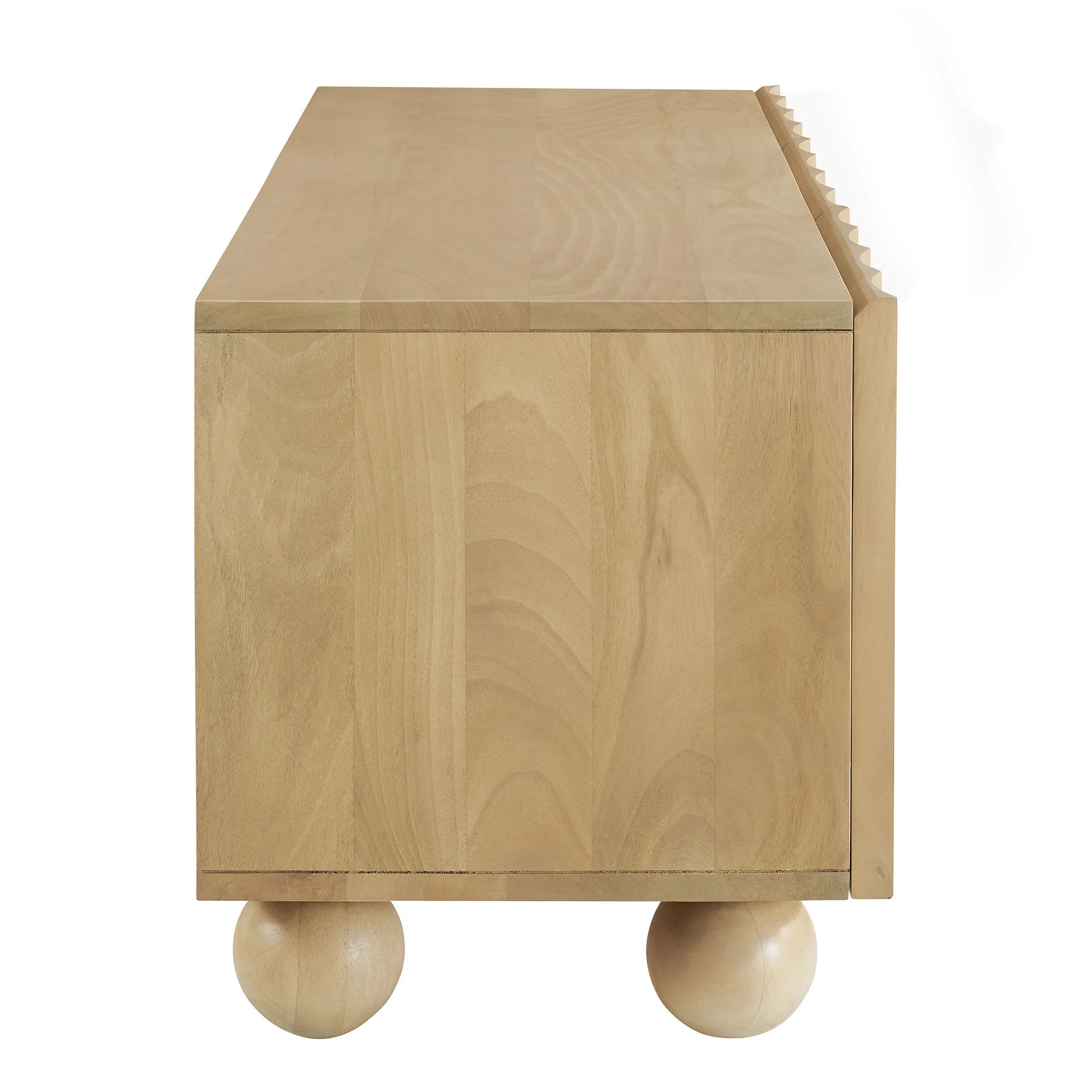 Sorren Scalloped Wood TV Stand