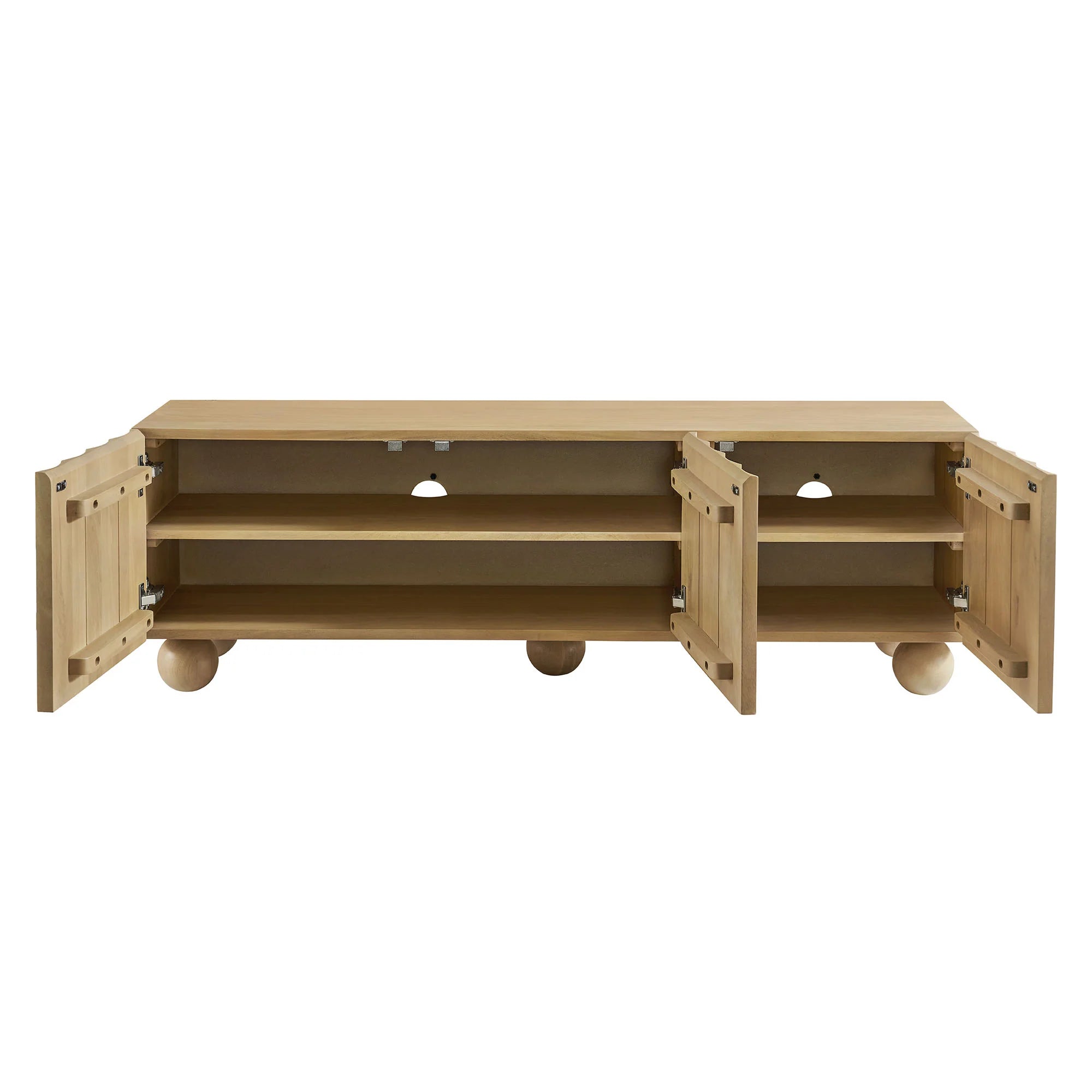 Sorren Scalloped Wood TV Stand