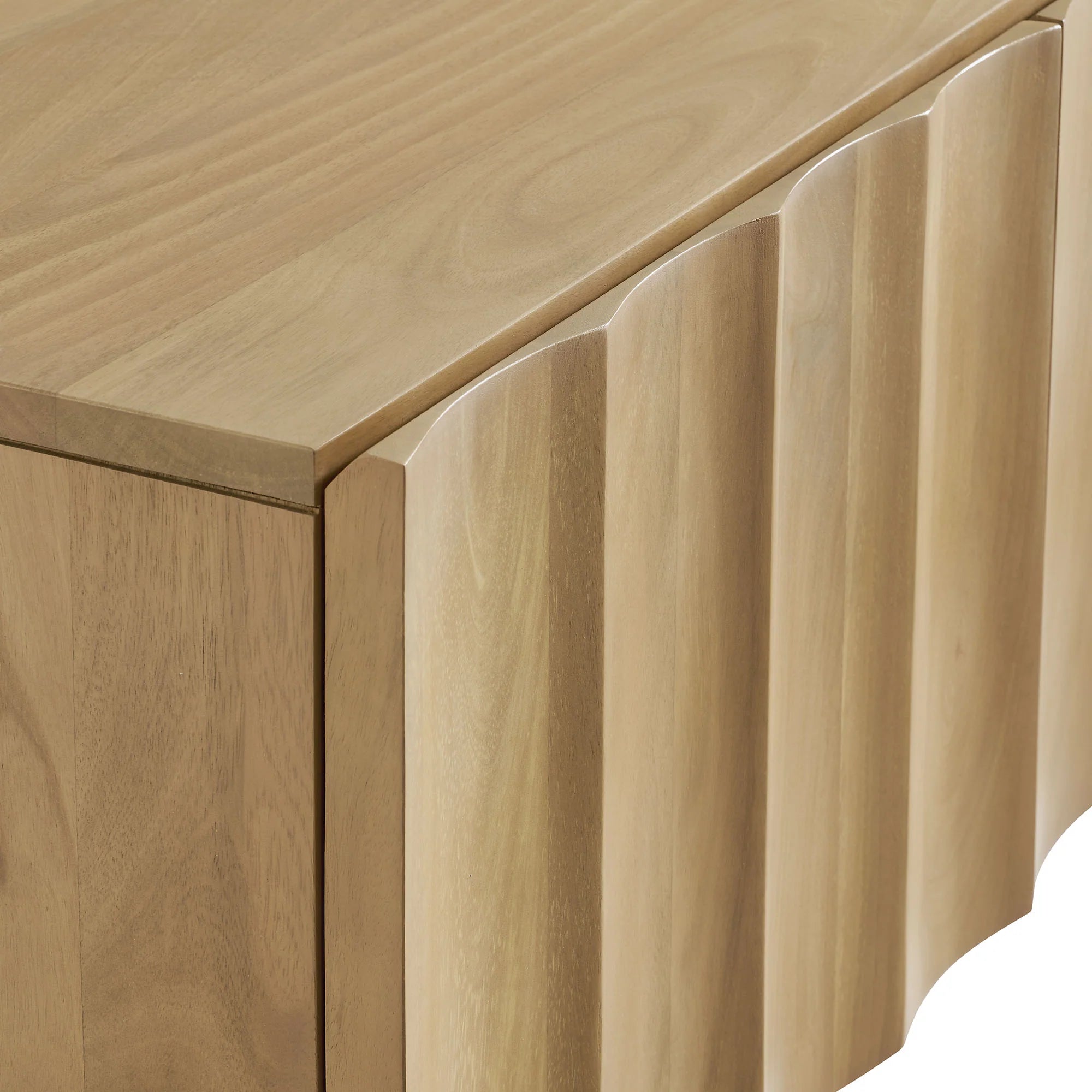 Sorren Scalloped Wood TV Stand