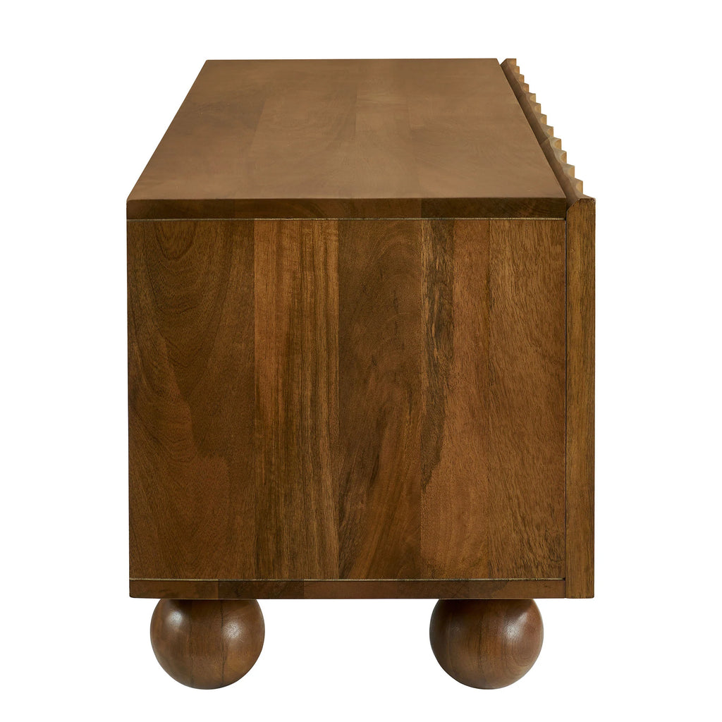 Sorren Scalloped Wood TV Stand