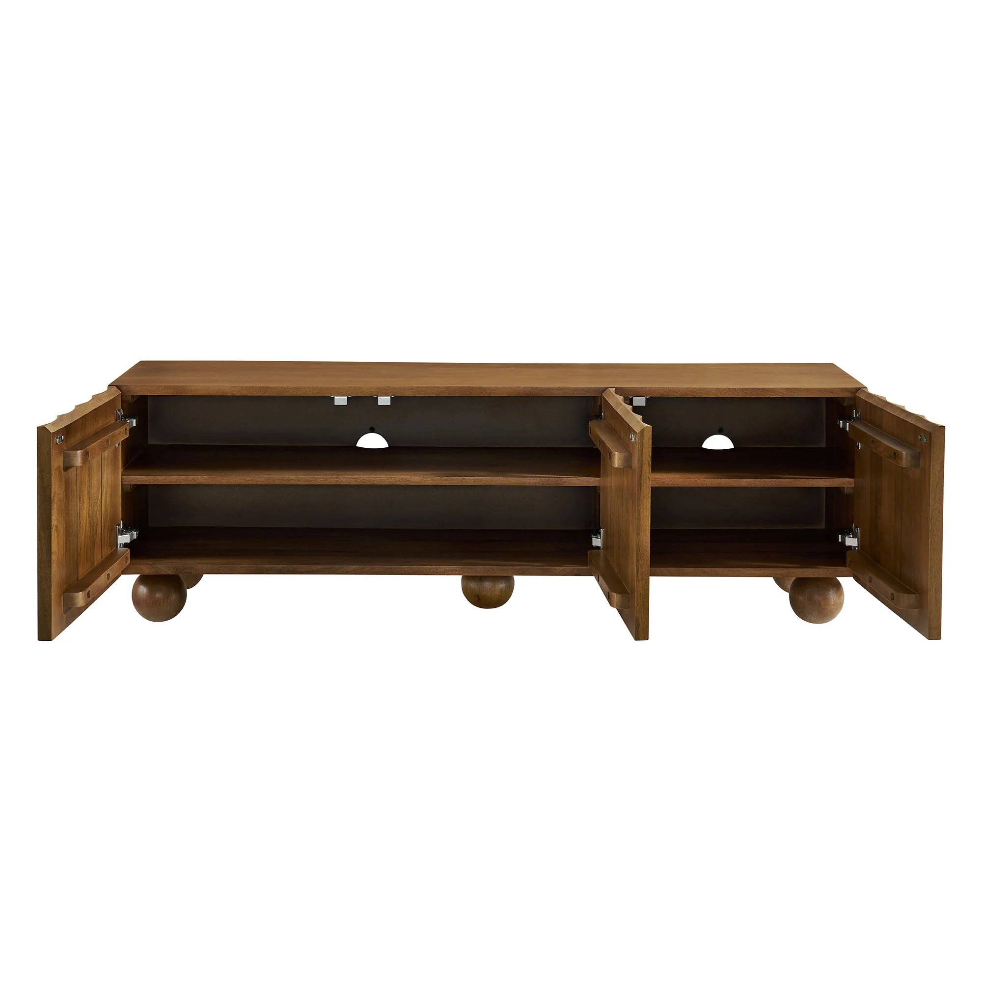 Sorren Scalloped Wood TV Stand