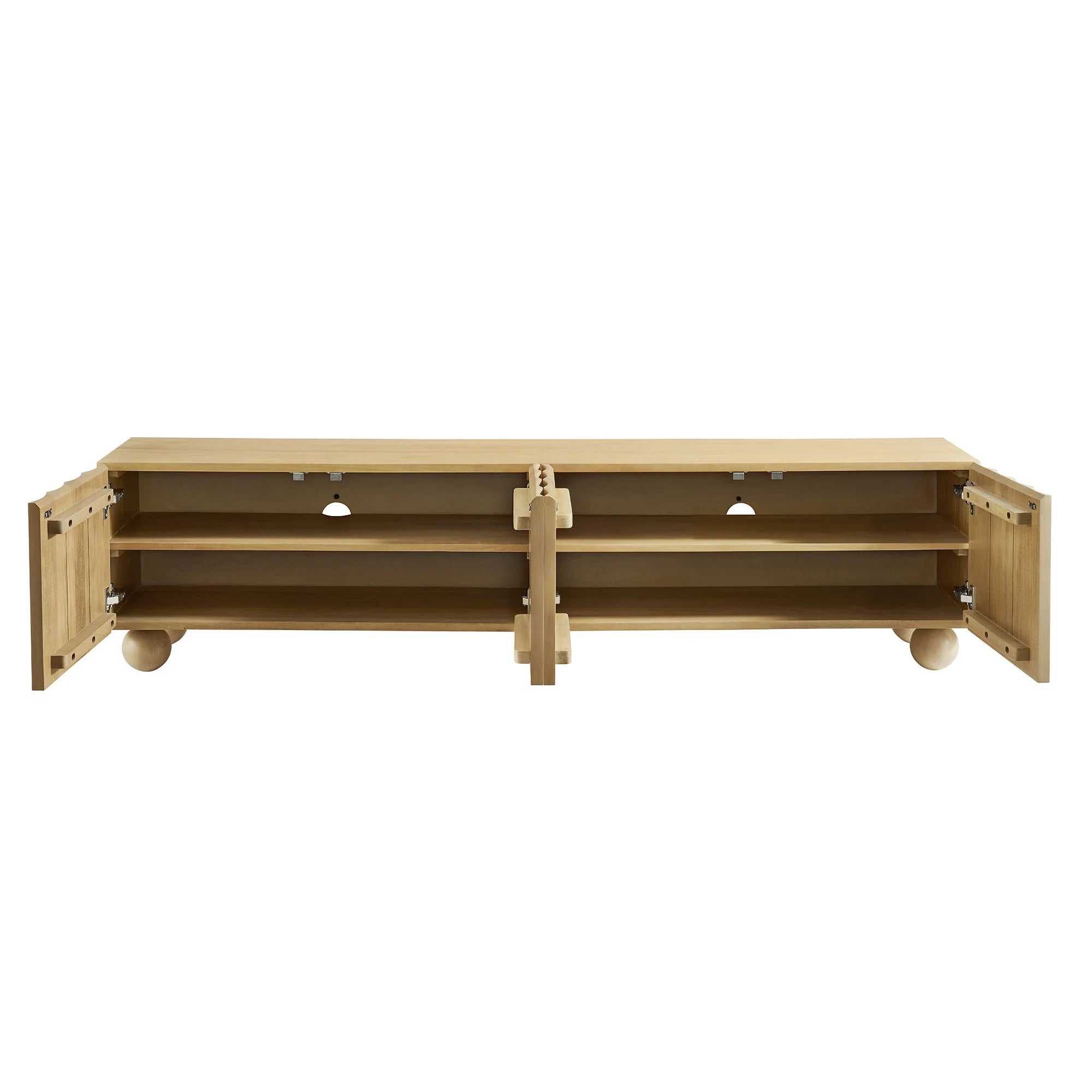 Sorren Scalloped Wood TV Stand
