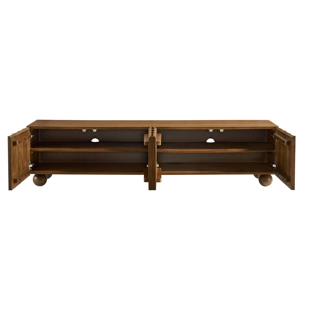 Sorren Scalloped Wood TV Stand