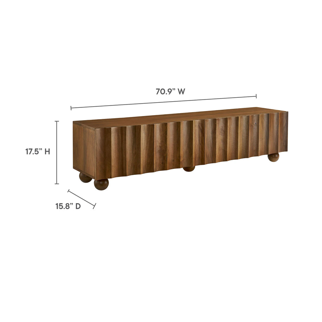 Sorren Scalloped Wood TV Stand
