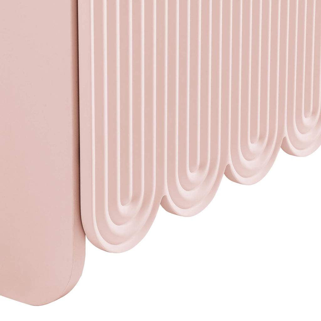 Dahlia Fluted and Scalloped Sideboard Storage Cabinet