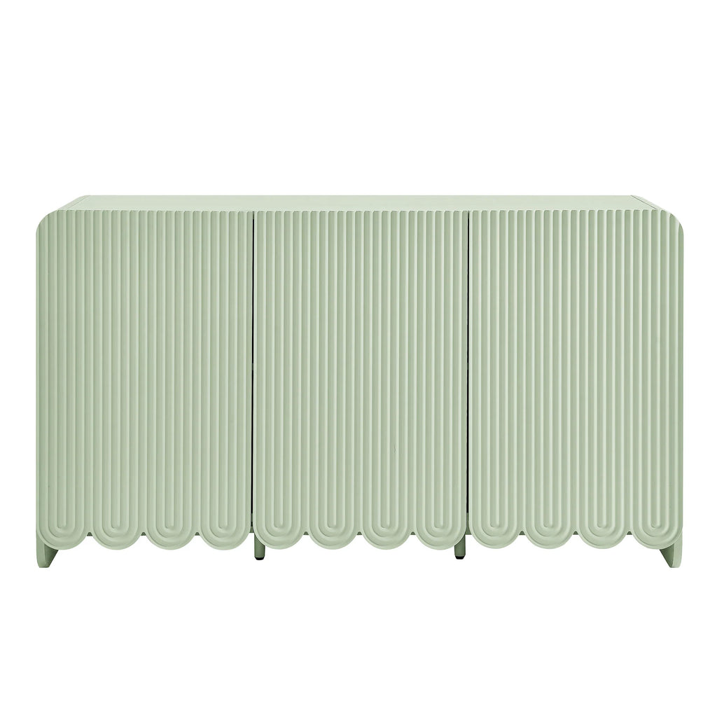 Dahlia Fluted and Scalloped Sideboard Storage Cabinet