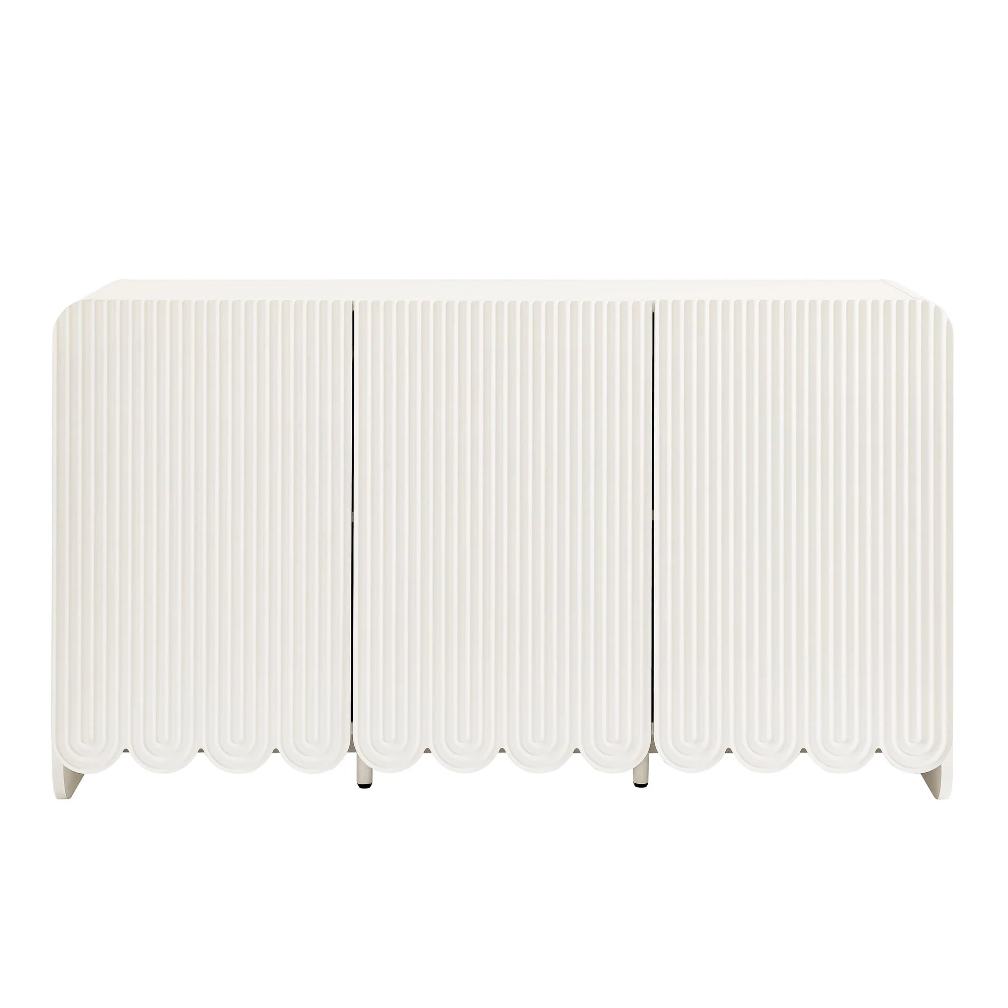 Dahlia Fluted and Scalloped Sideboard Storage Cabinet