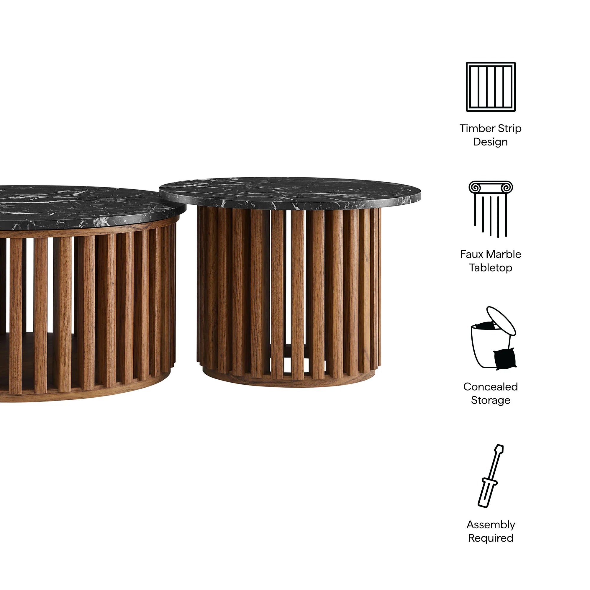 Top Nesting Coffee Table Set