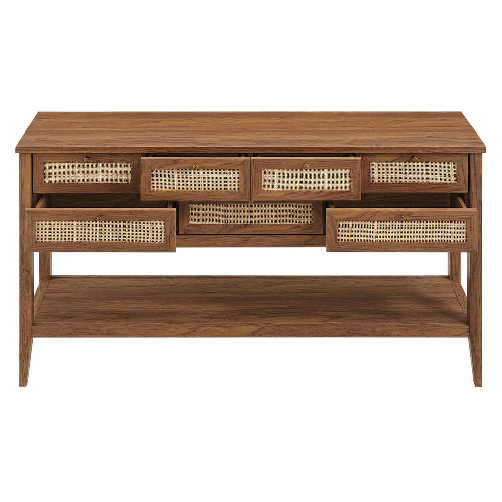 Soma 62 Inch Rattan Console Table