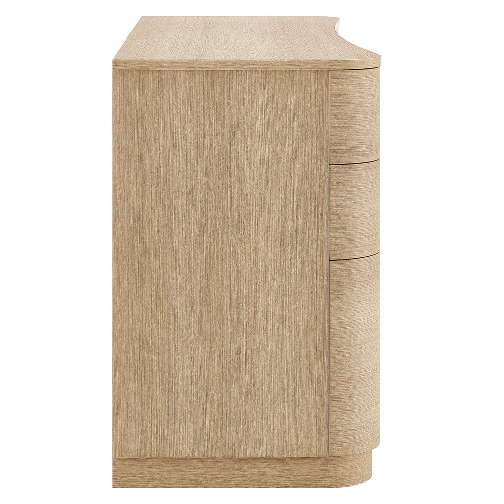 Mirae 55" 6-Drawer Curved Office Desk