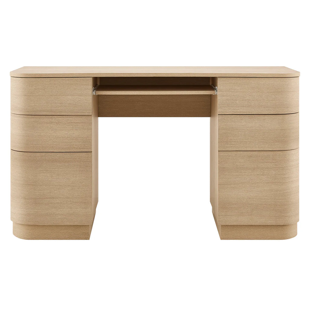 Mirae 55" 6-Drawer Curved Office Desk