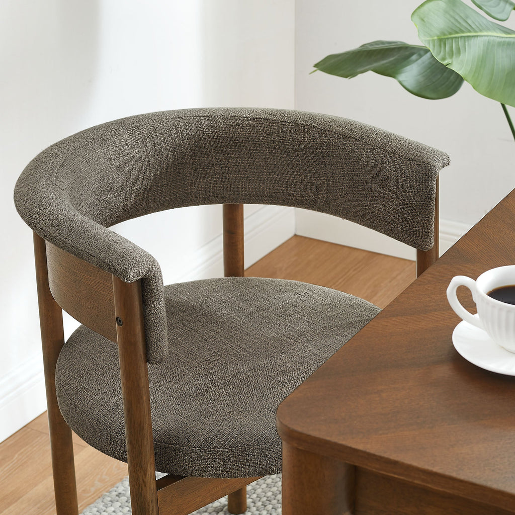 Clea Curved Upholstered Dining Chairs Set Of 2