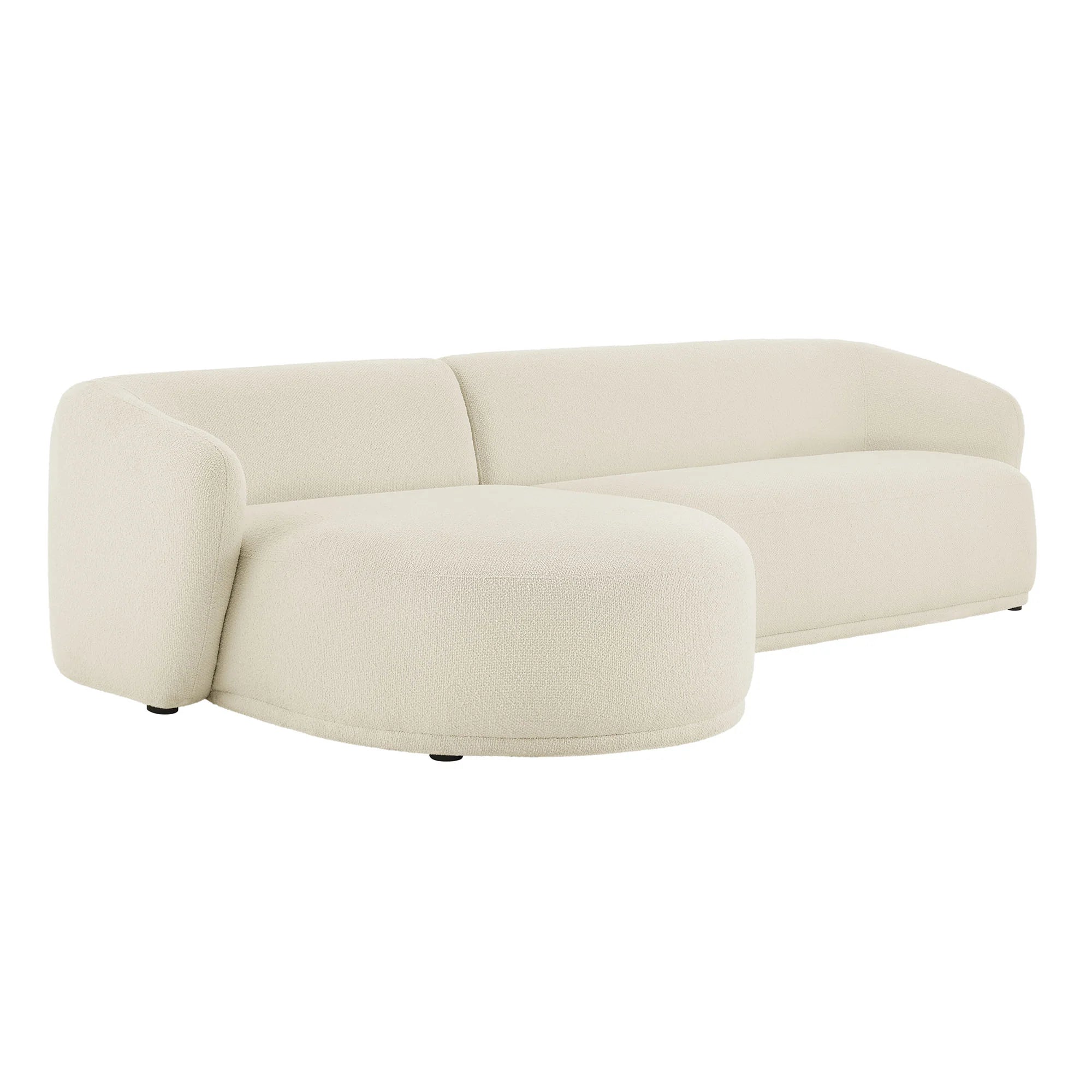 Monica Boucle Fabric Modular Sofa with Chaise