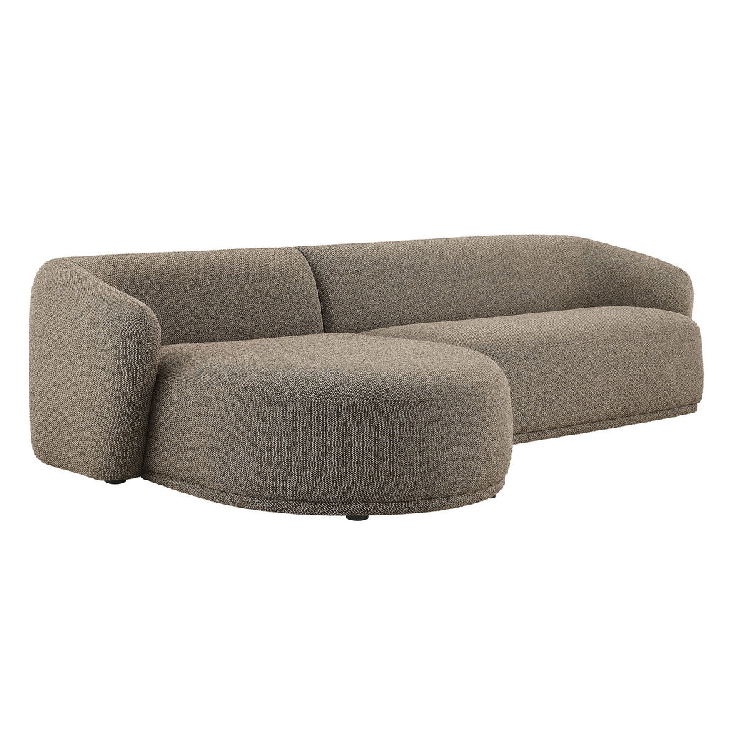 Monica Boucle Fabric Modular Sofa with Chaise