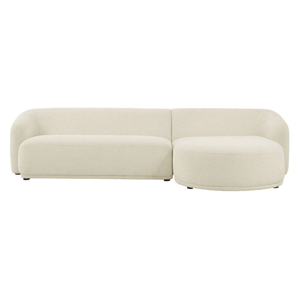 Monica Boucle Fabric Modular Sofa with Chaise