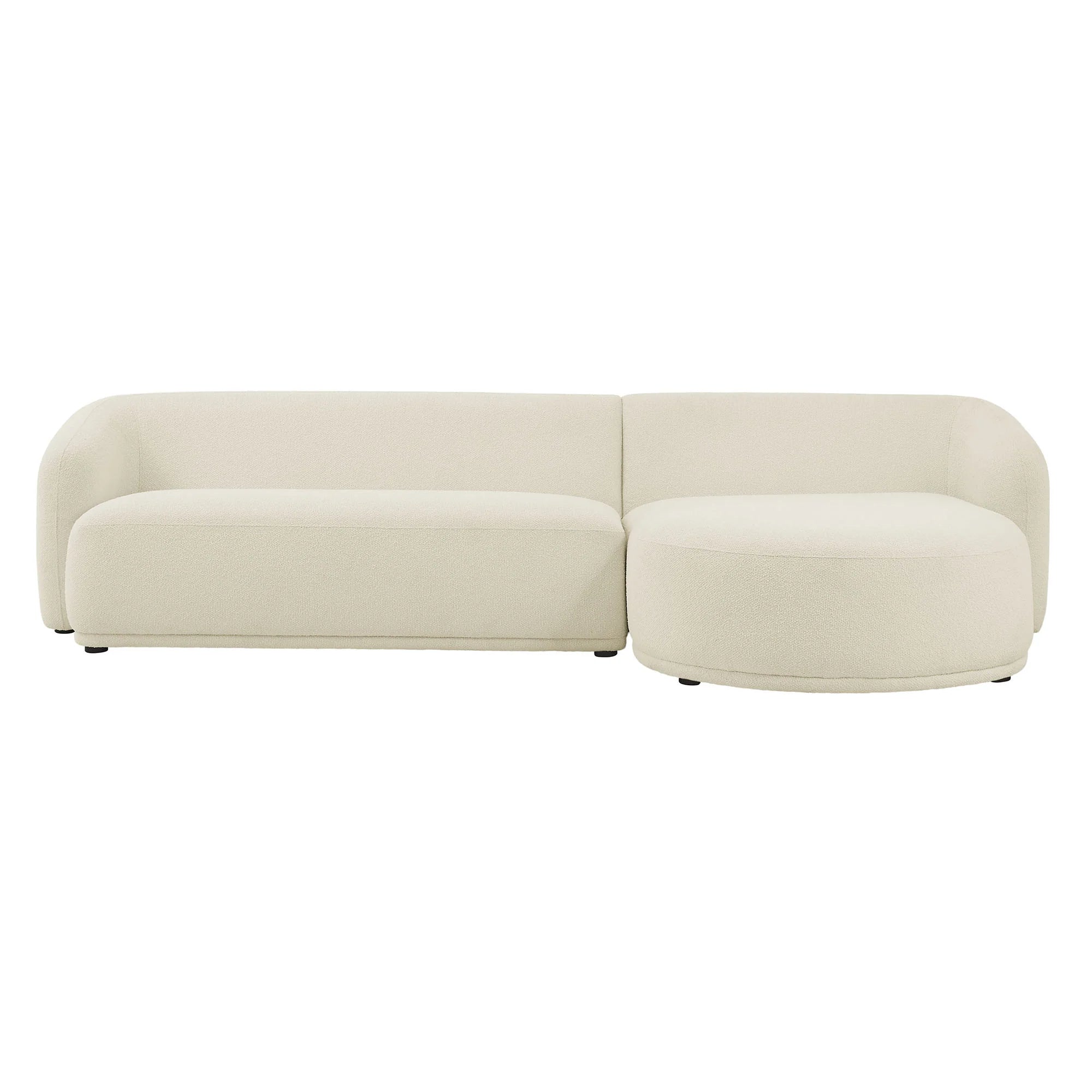 Monica Boucle Fabric Modular Sofa with Chaise