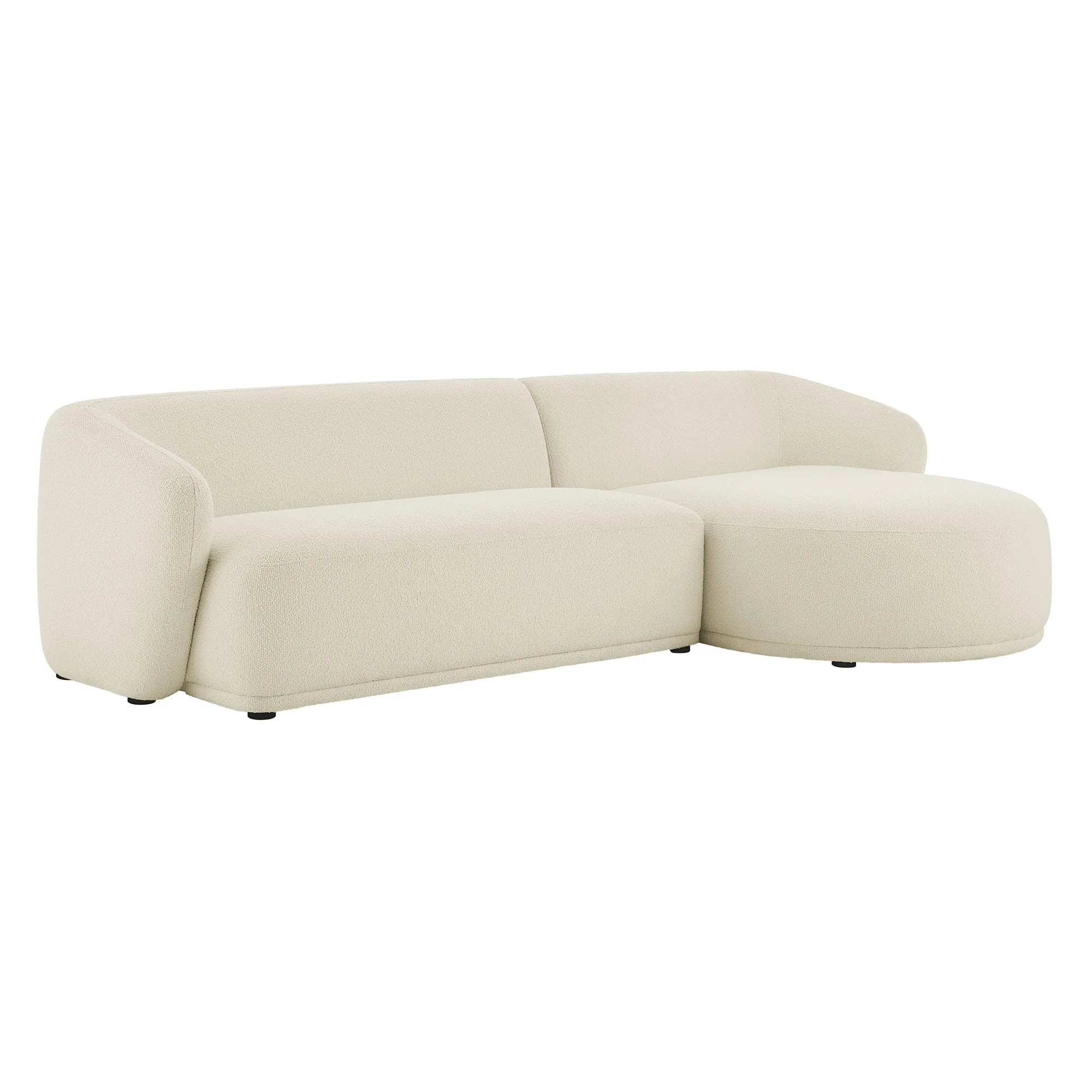 Monica Boucle Fabric Modular Sofa with Chaise