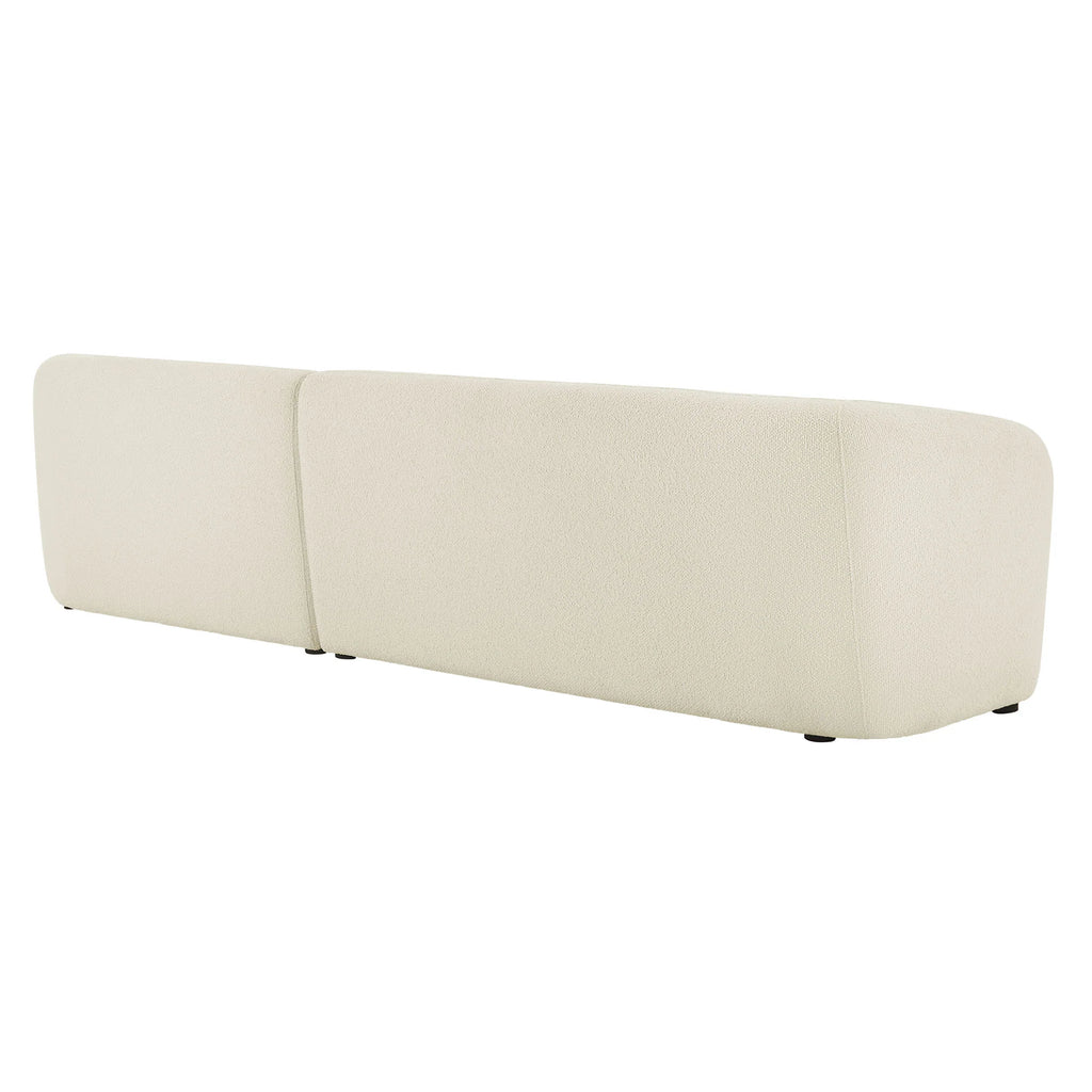 Monica Boucle Fabric Modular Sofa with Chaise