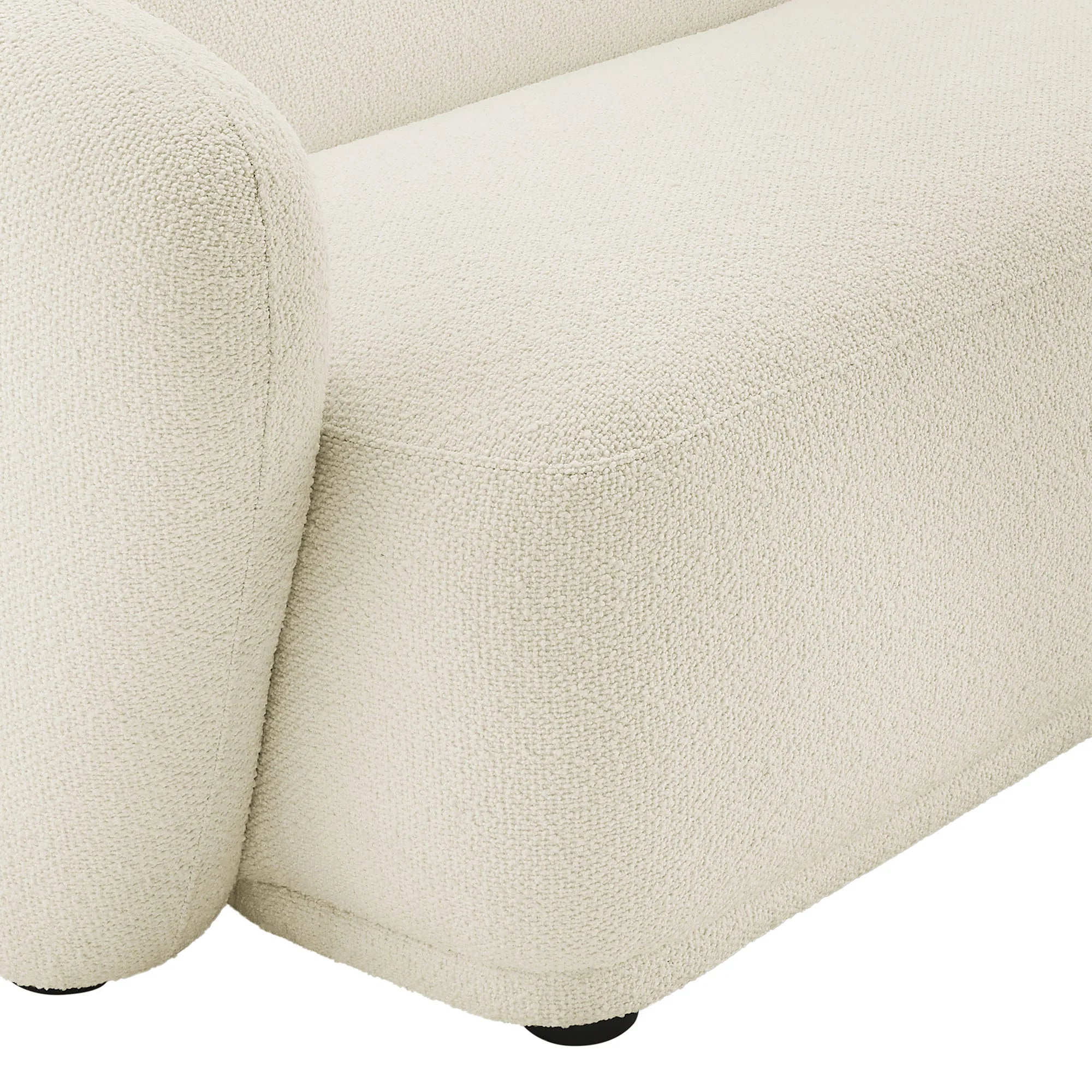 Monica Boucle Fabric Modular Sofa with Chaise