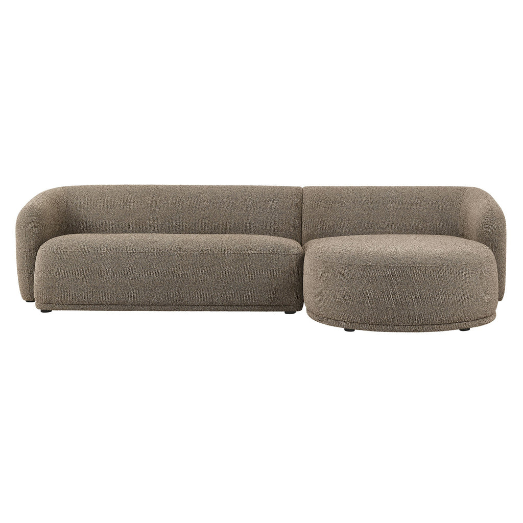 Monica Boucle Fabric Modular Sofa with Chaise