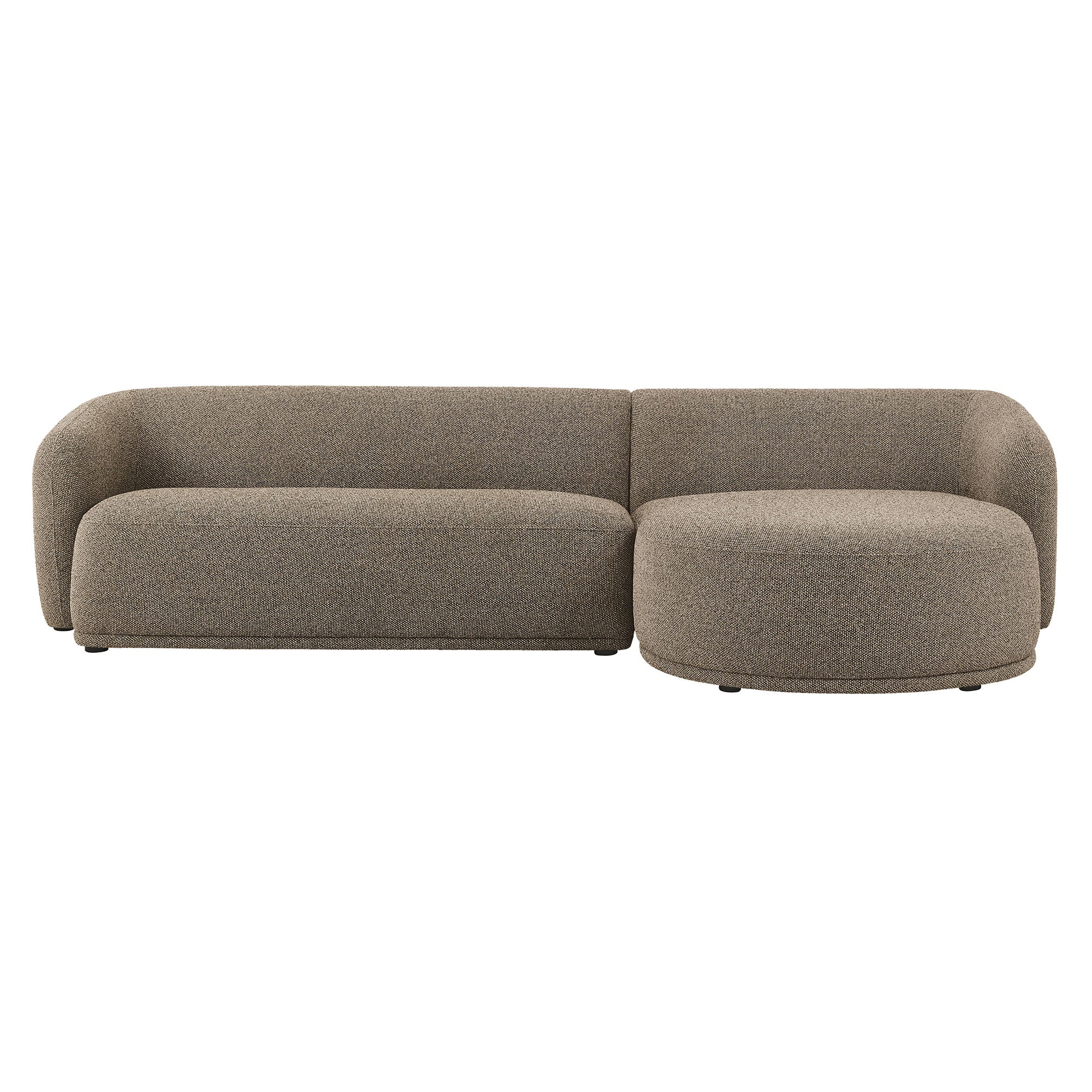 Monica Boucle Fabric Modular Sofa with Chaise