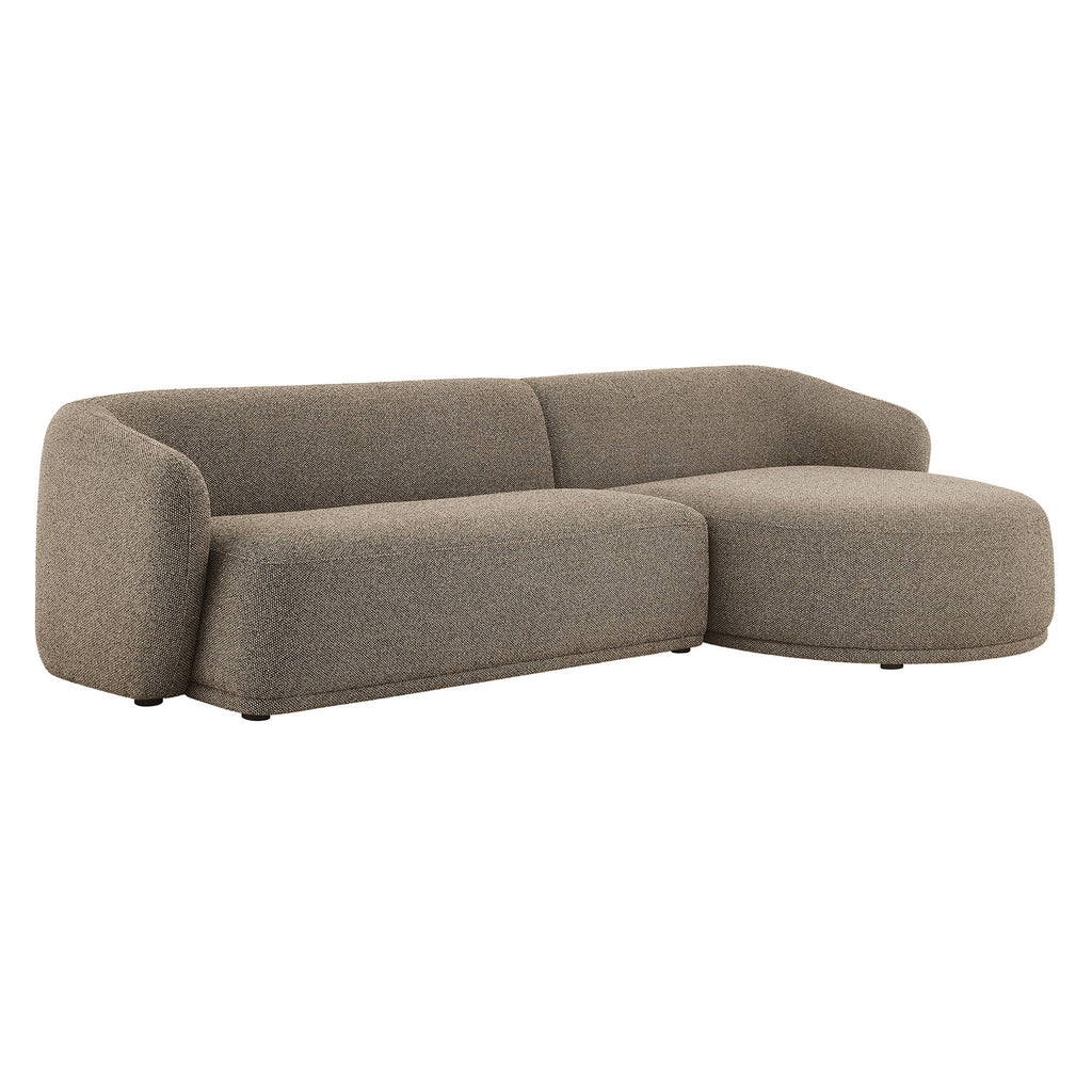 Monica Boucle Fabric Modular Sofa with Chaise