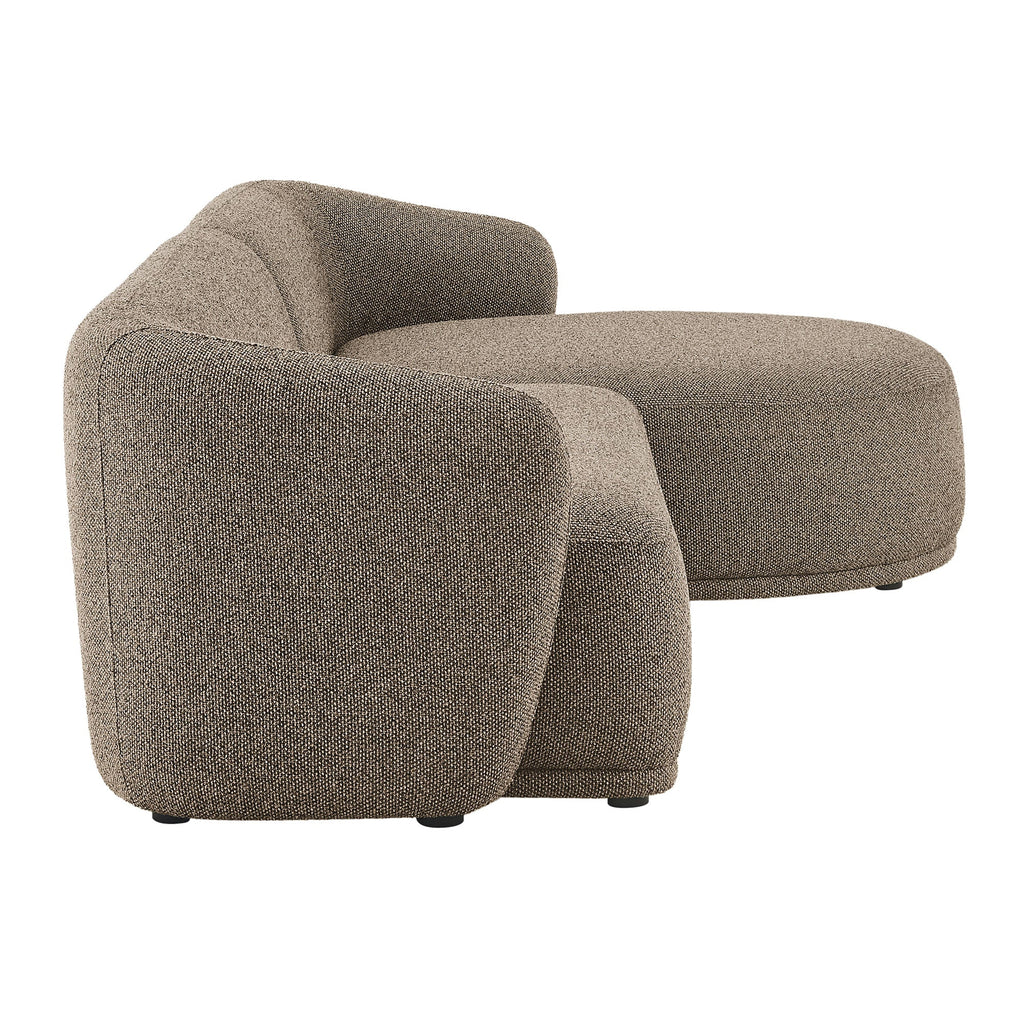 Monica Boucle Fabric Modular Sofa with Chaise