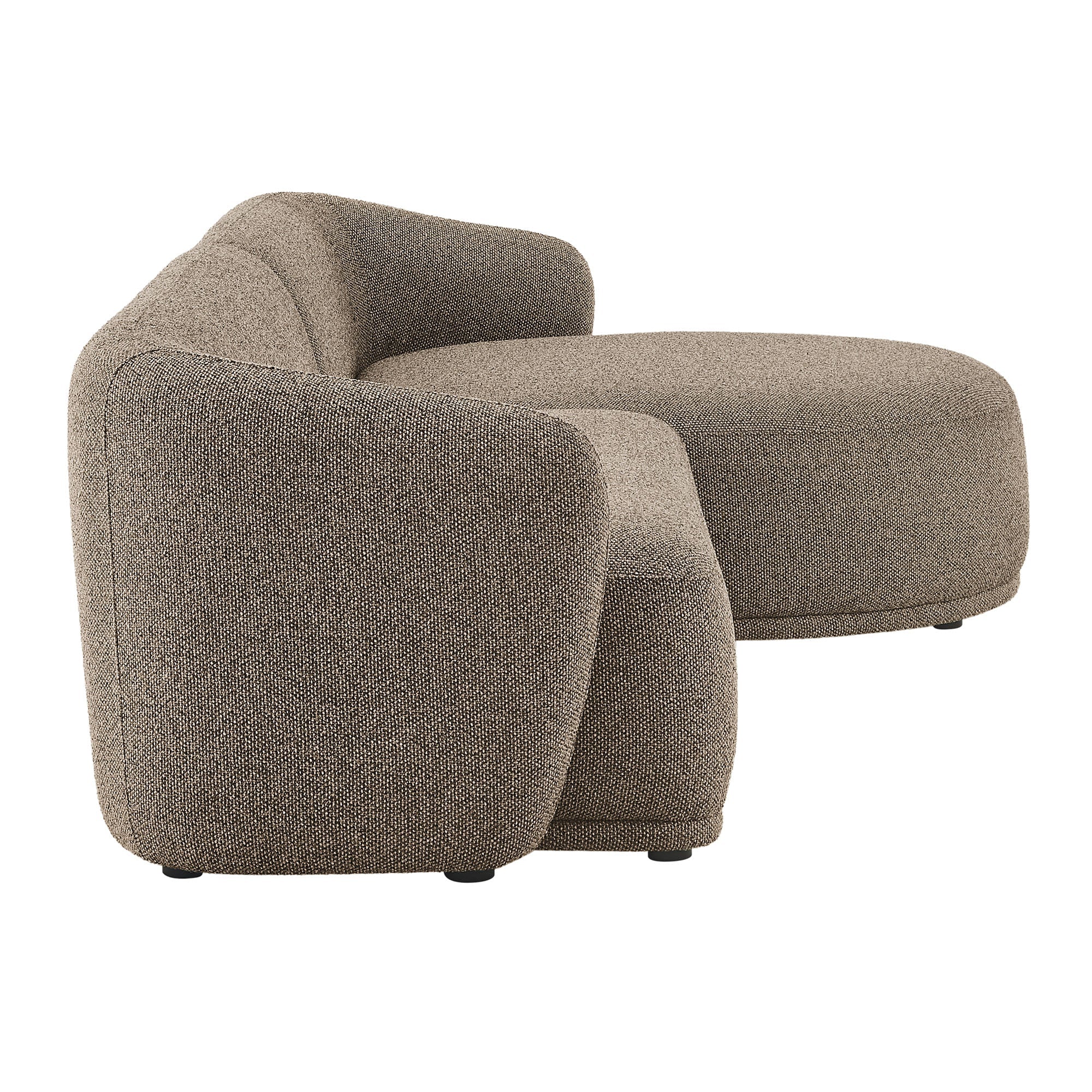 Monica Boucle Fabric Modular Sofa with Chaise