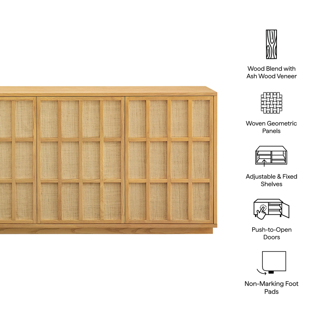 Aiko 76 Inch Japandi Sideboard