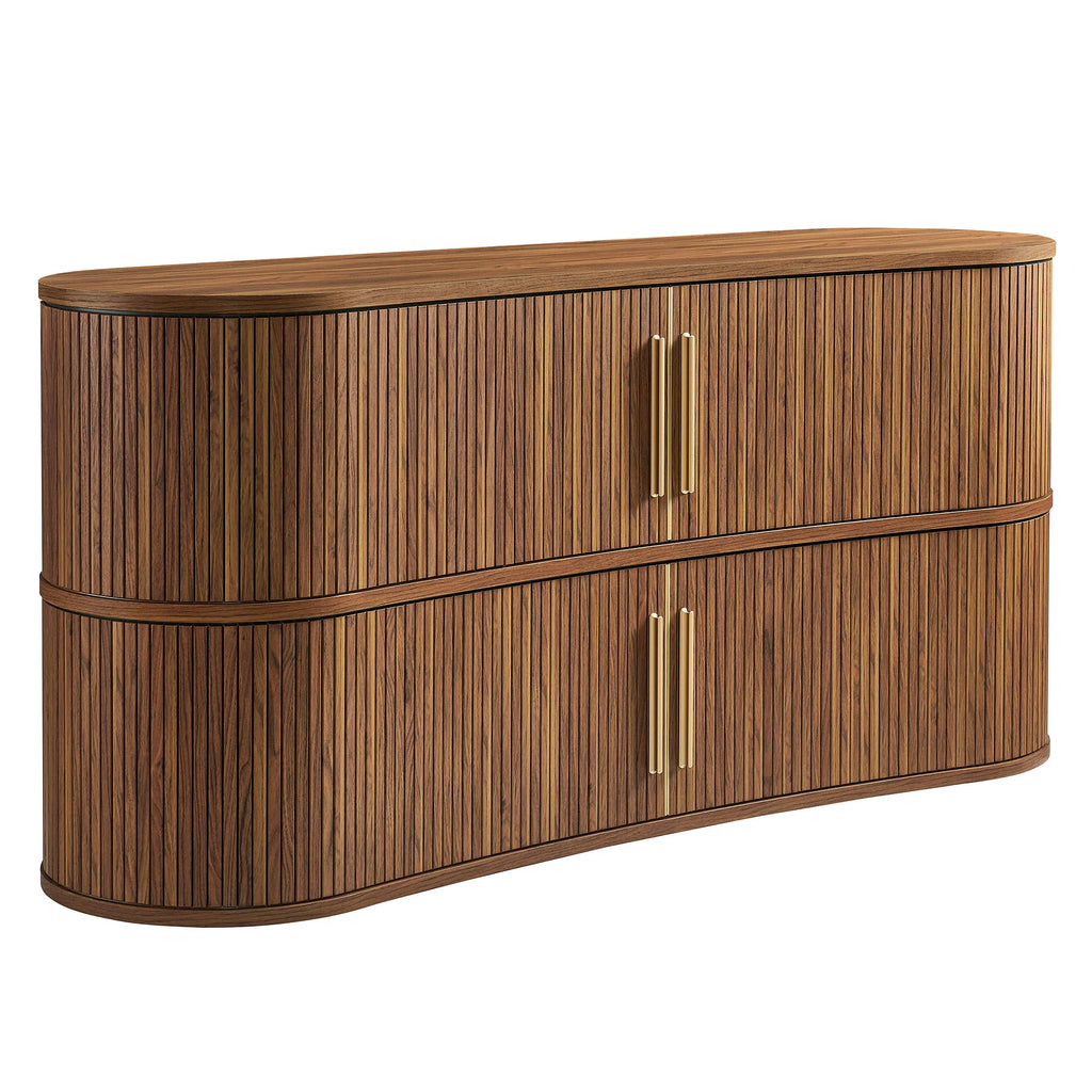 Radcliffe 63" Curved Fluted Sideboard Buffet Cabinet