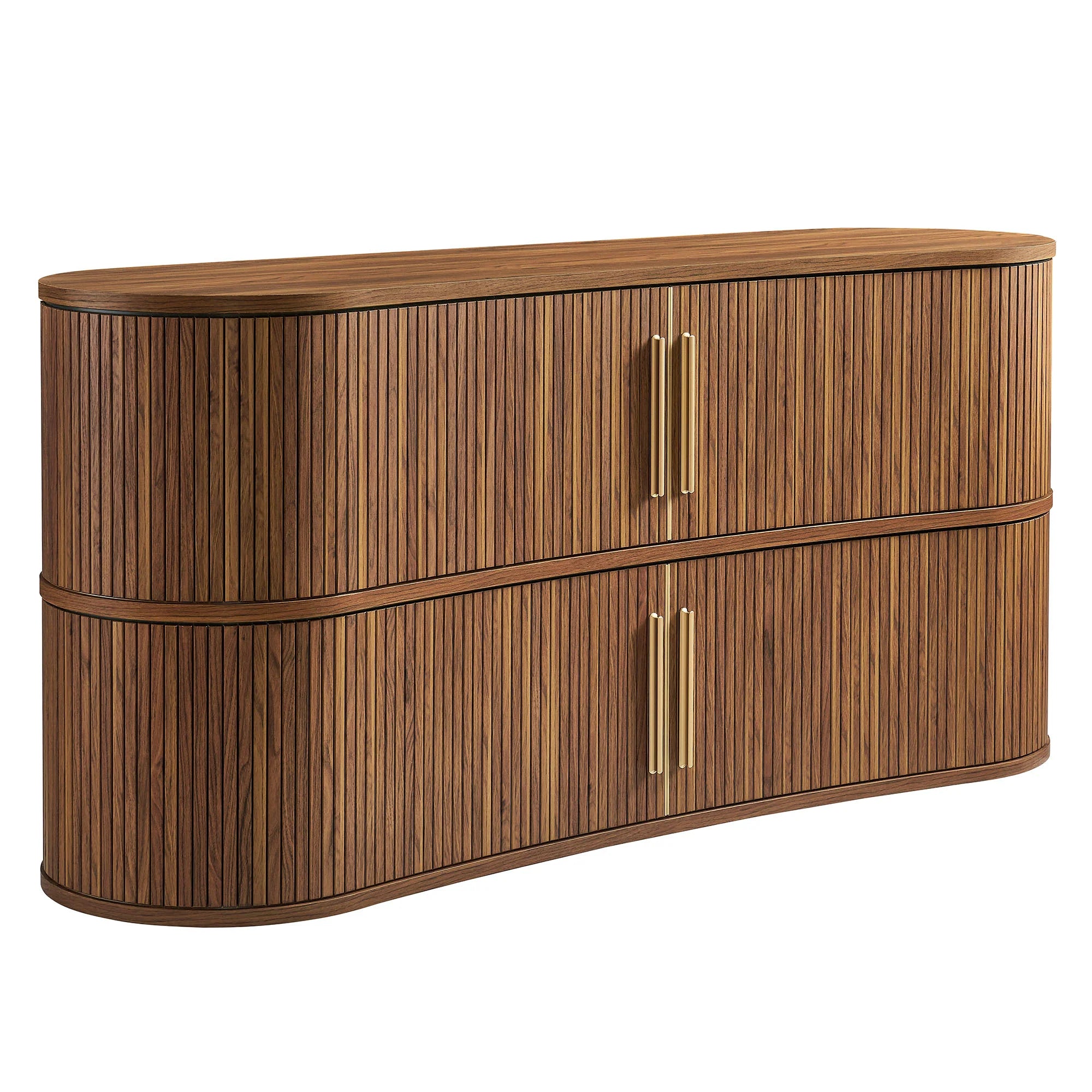 Radcliffe 63" Curved Fluted Sideboard Buffet Cabinet